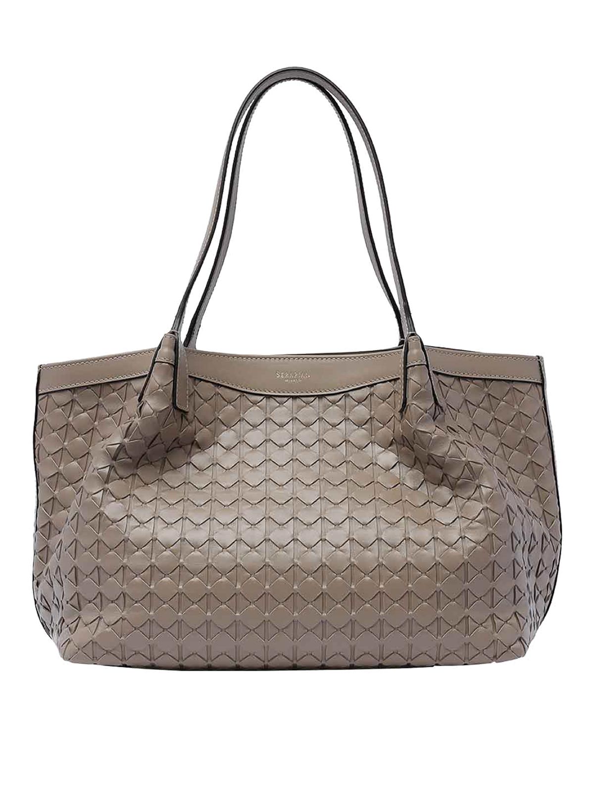 Shop Serapian Small Secret Mosaico Shoulder Bag In Beige