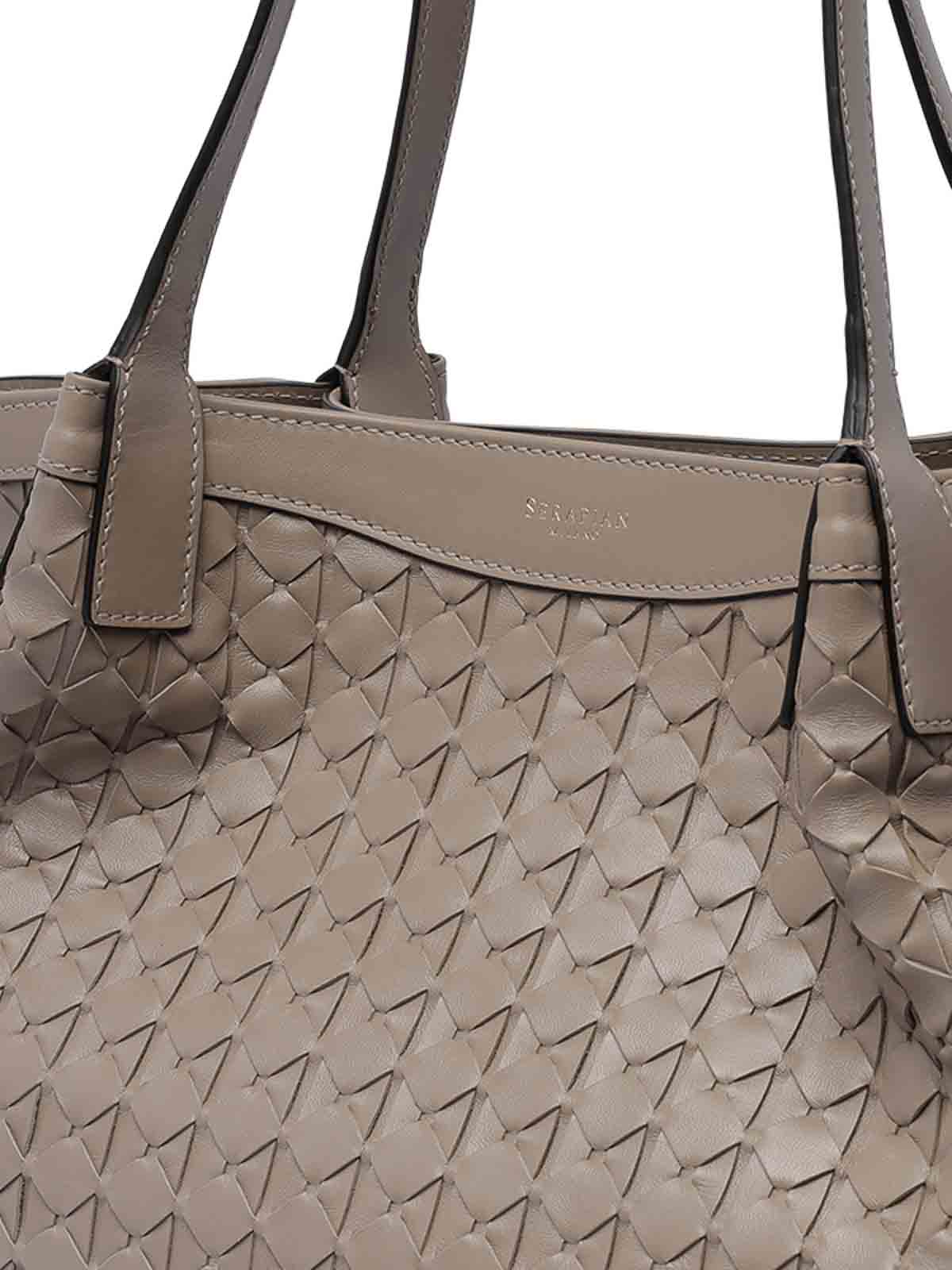 Shop Serapian Small Secret Mosaico Shoulder Bag In Beige