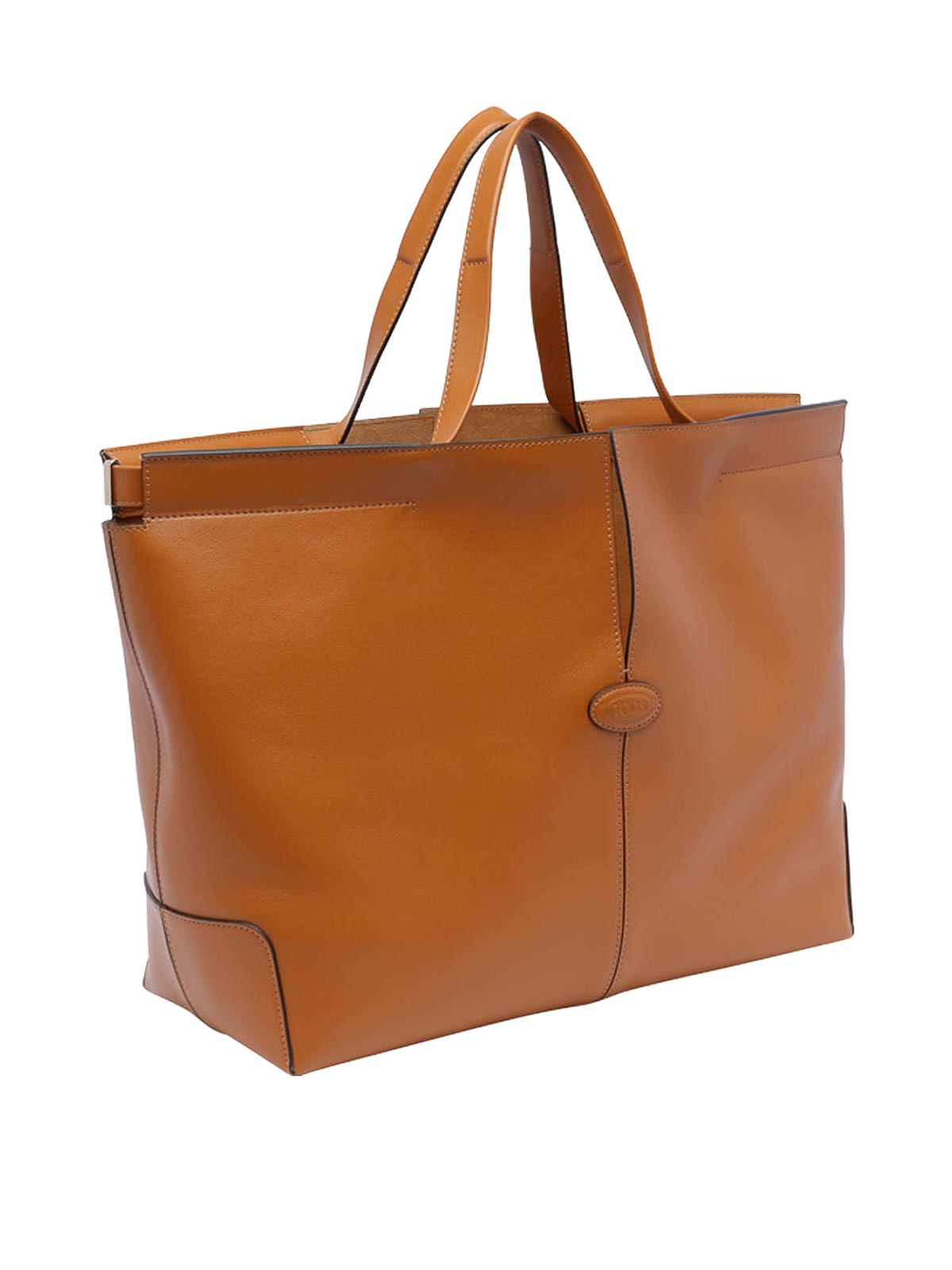 Shop Tod's Brown Di Bag Folio Shopping Bag