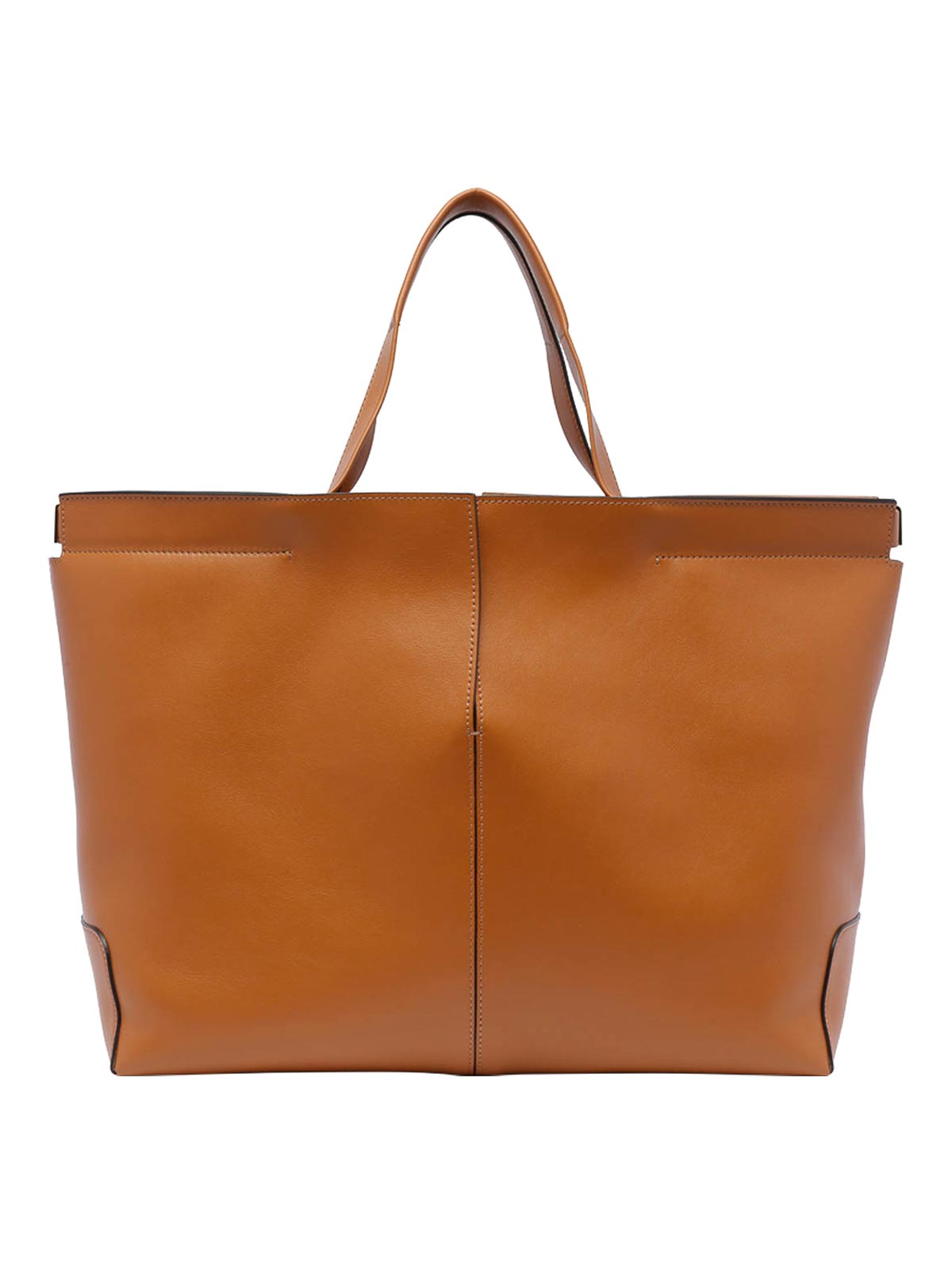 Shop Tod's Brown Di Bag Folio Shopping Bag