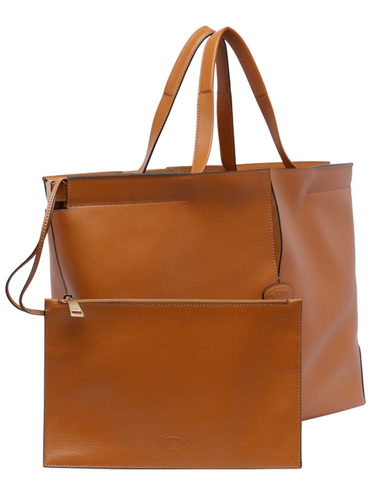 Shop Tod's Brown Di Bag Folio Shopping Bag