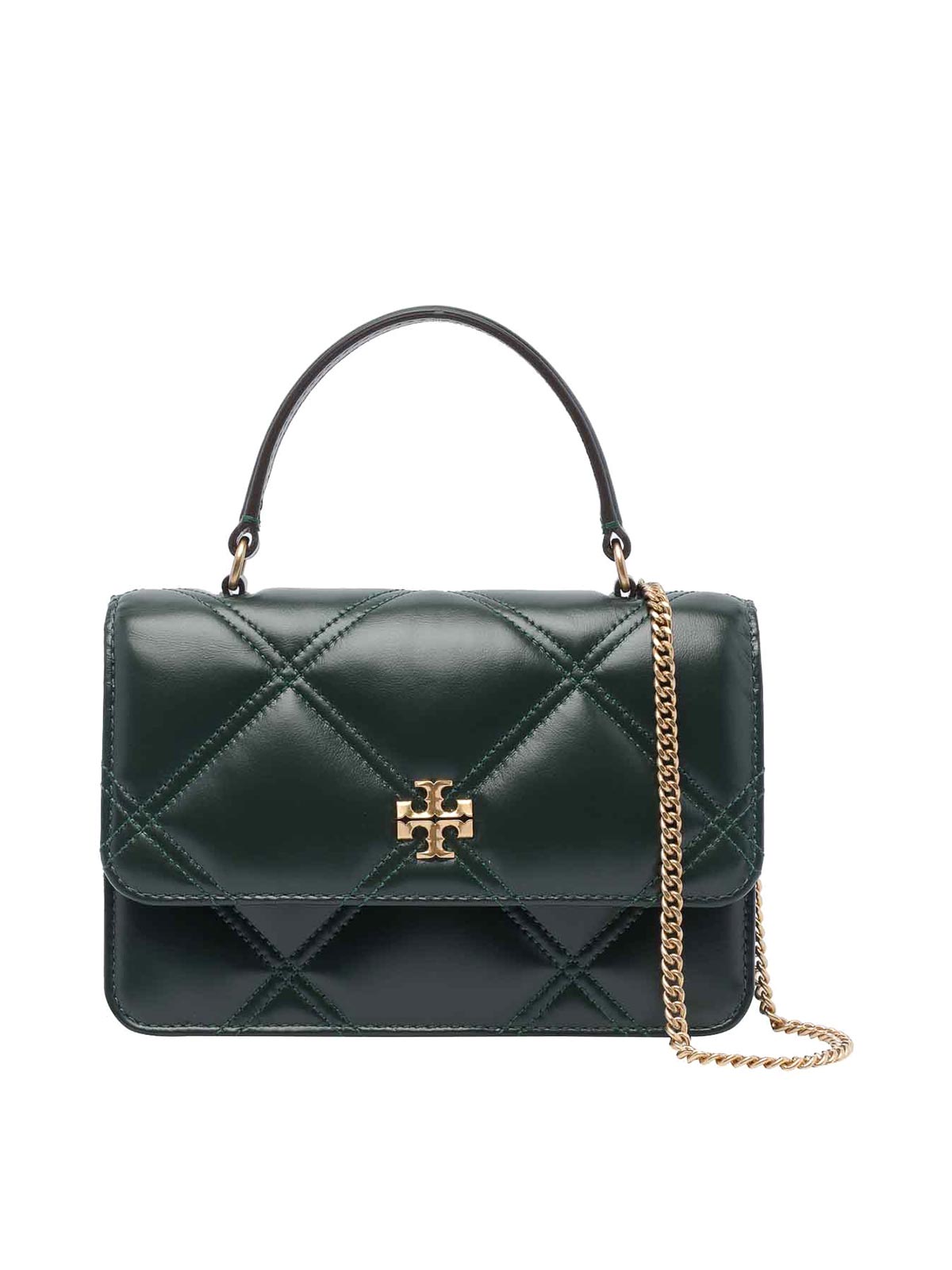 Shop Tory Burch Kira Diamond Quilted Mini Handbag In Green