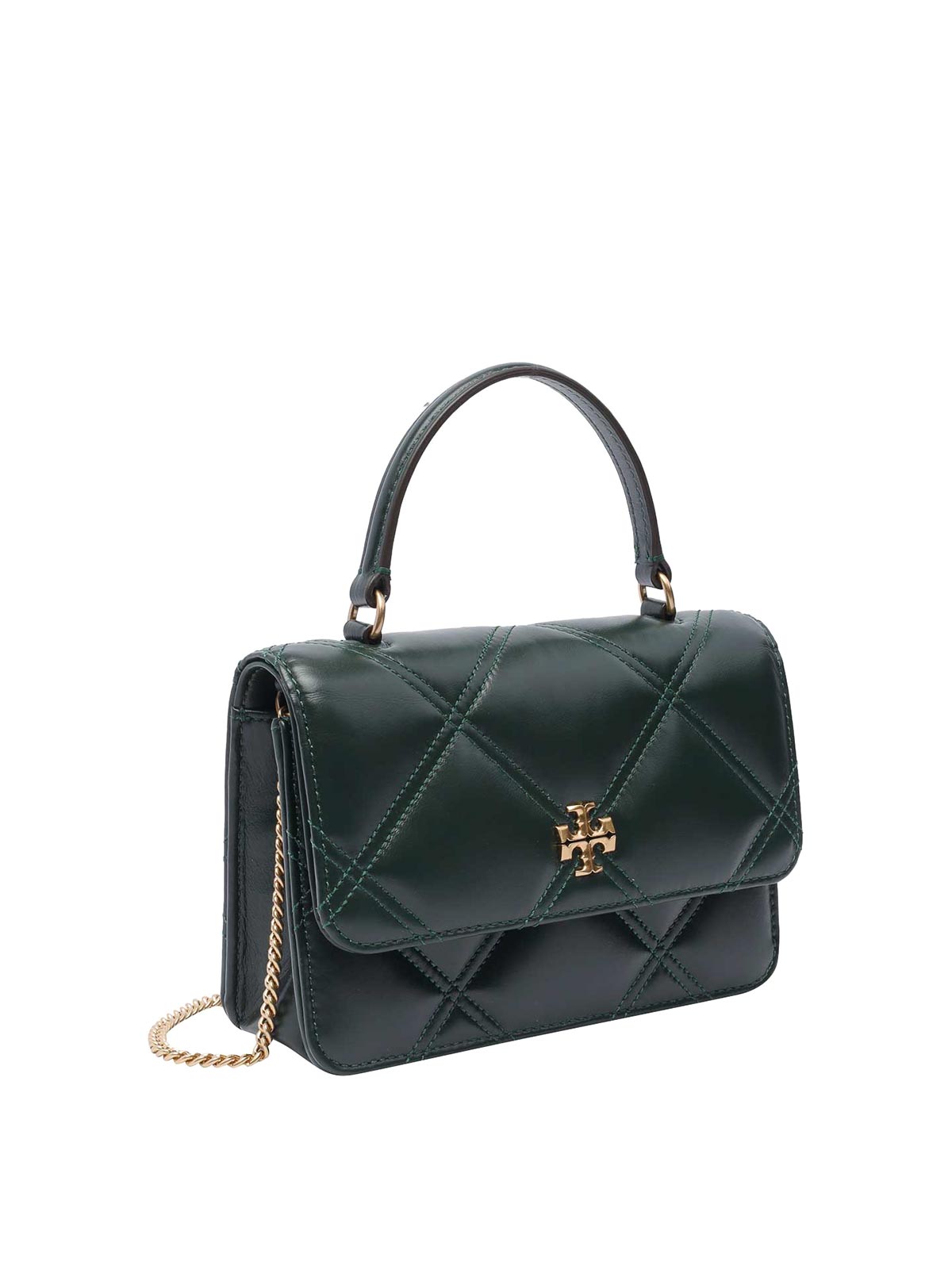 Shop Tory Burch Kira Diamond Quilted Mini Handbag In Green