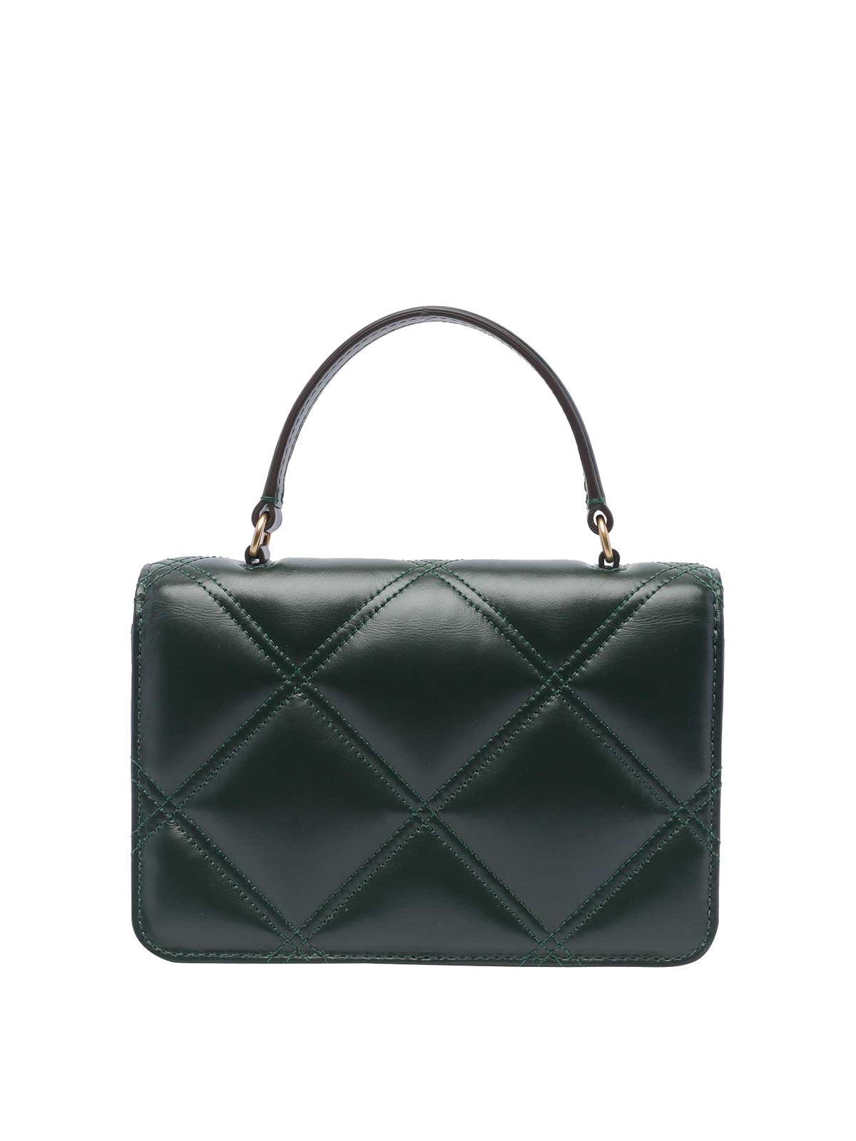 Shop Tory Burch Kira Diamond Quilted Mini Handbag In Green