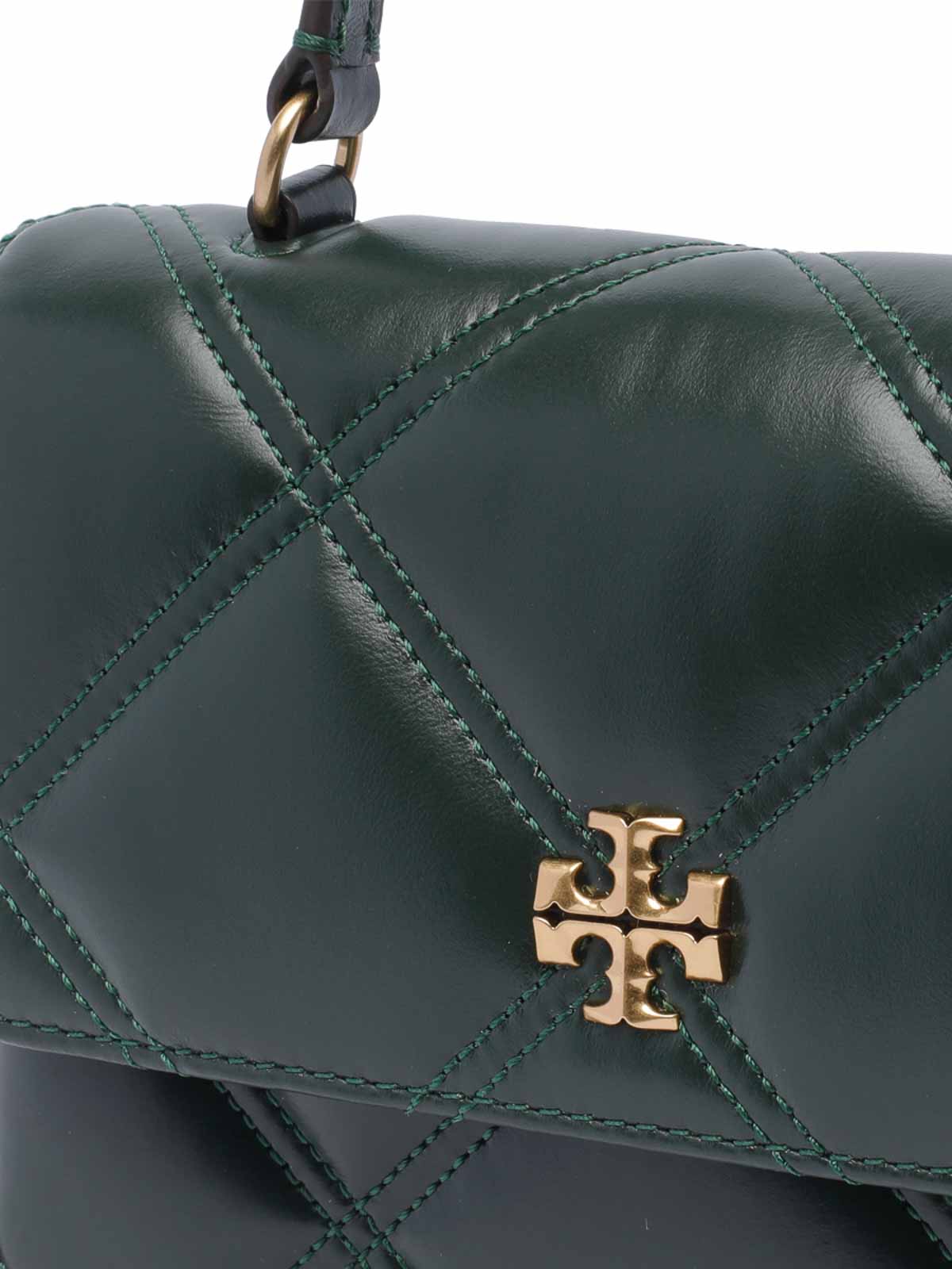 Shop Tory Burch Kira Diamond Quilted Mini Handbag In Green