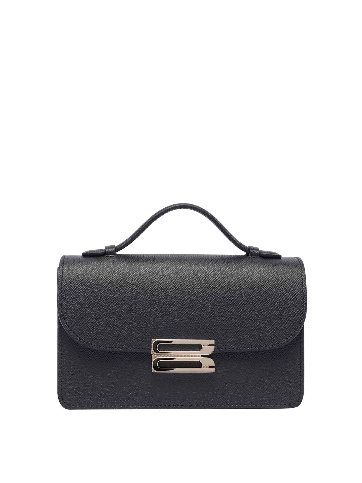 Victoria Beckham Mini Bbuckle Handbag In Black