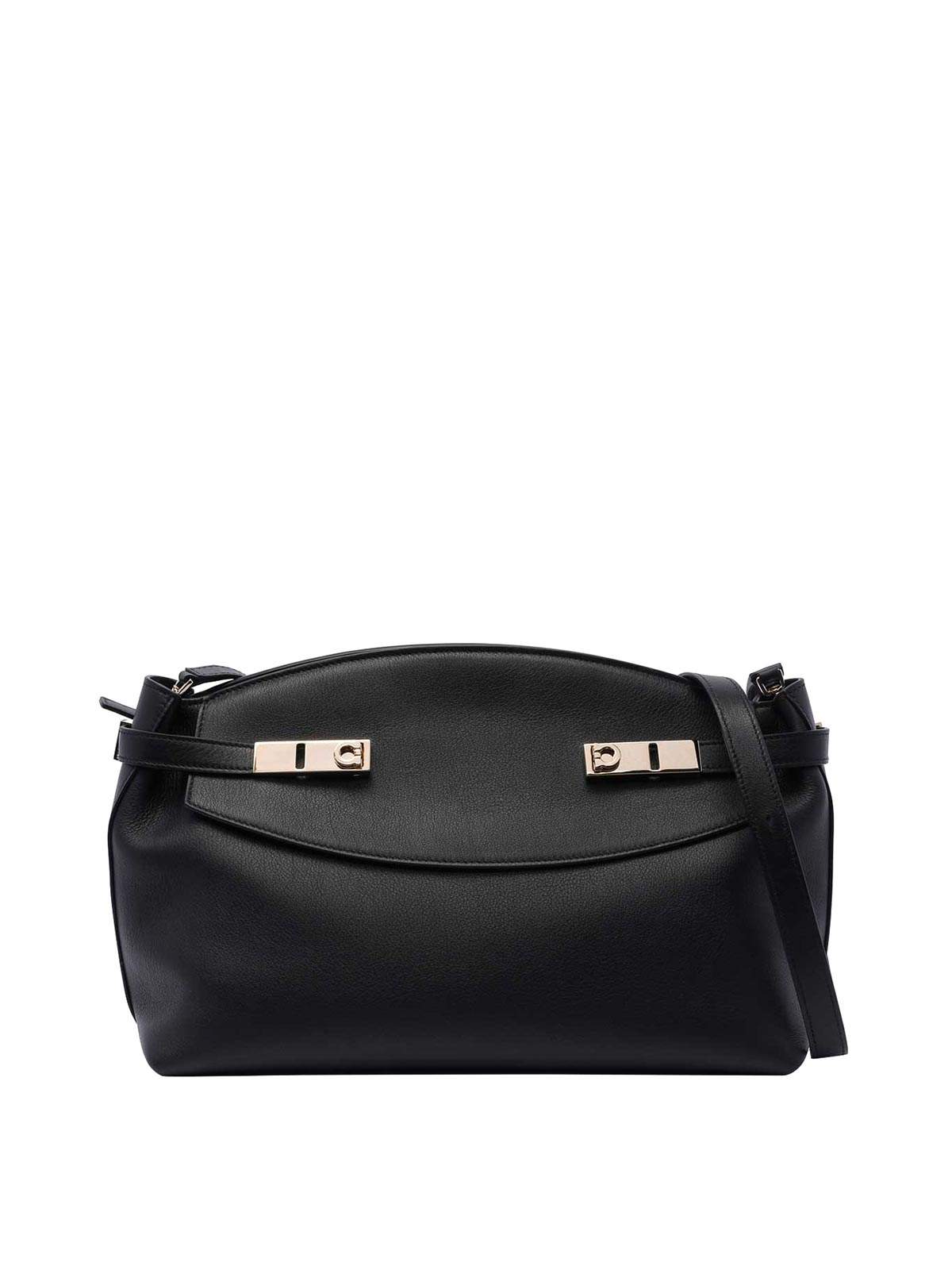 Shop Ferragamo Large Hug Clutch In Black