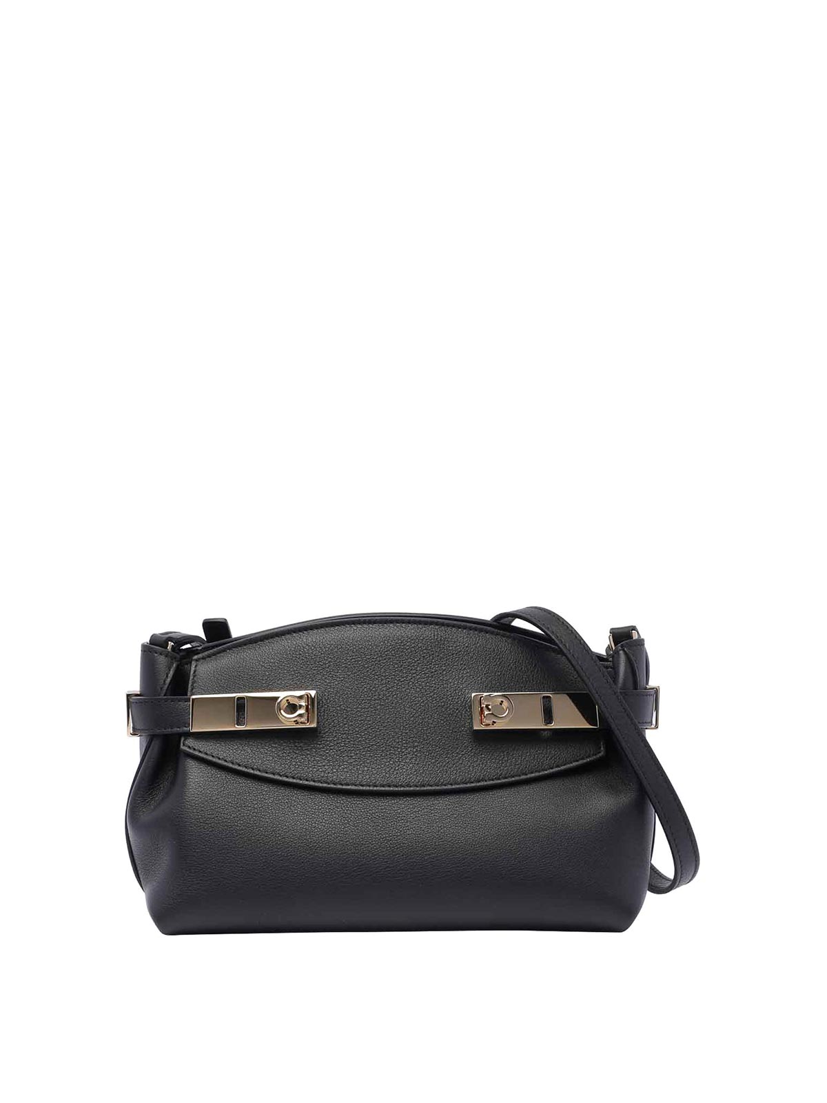 Shop Ferragamo Small Hug Clutch In Black