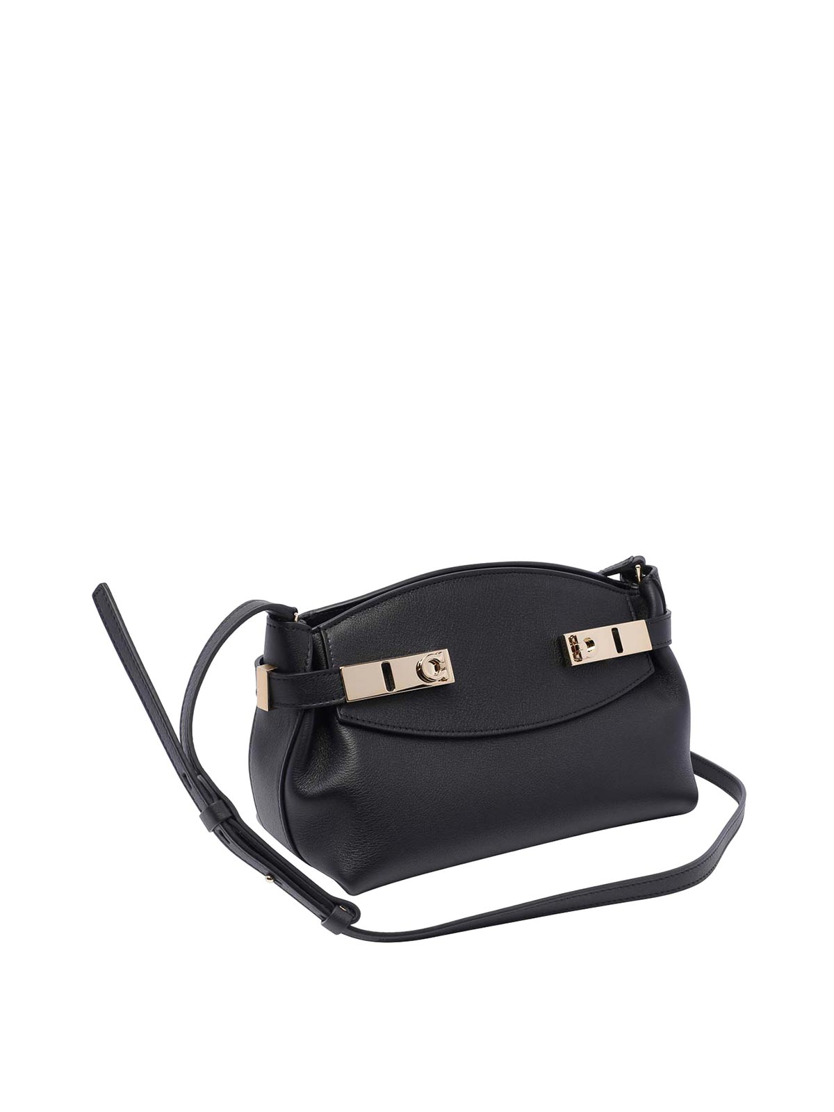 Shop Ferragamo Small Hug Clutch In Black