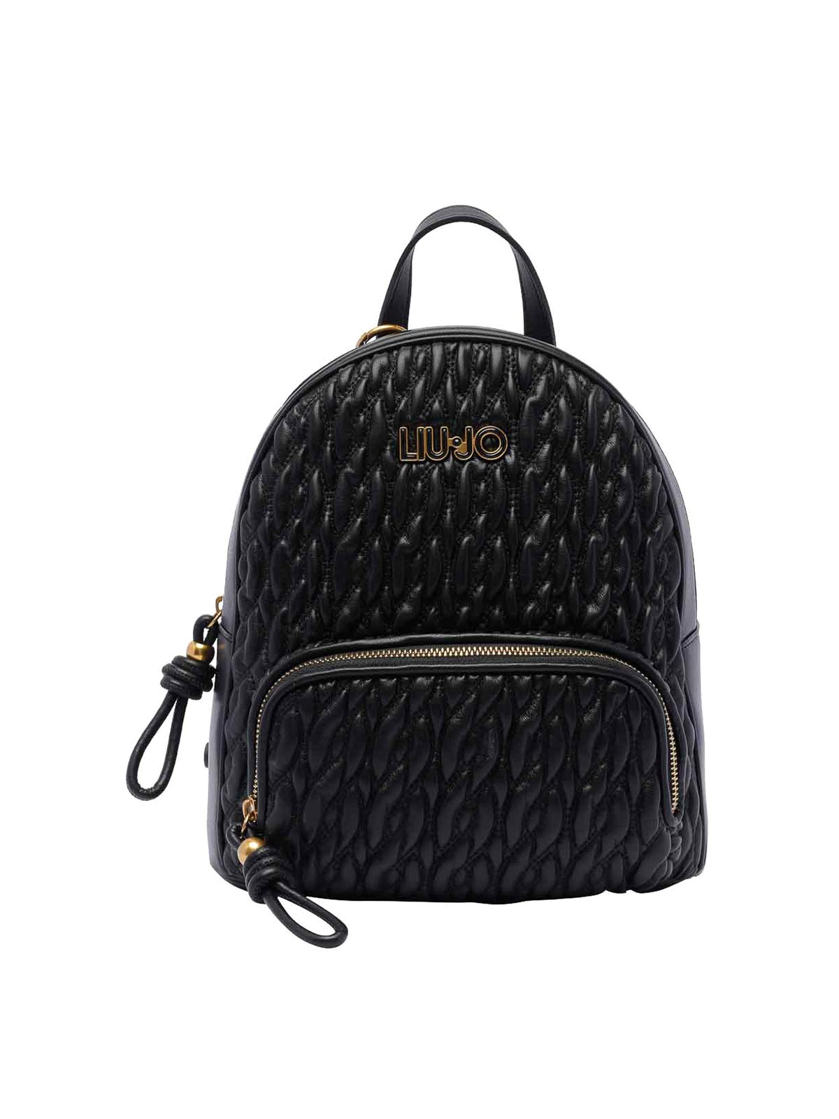 Liu •jo Logo Backpack In Black