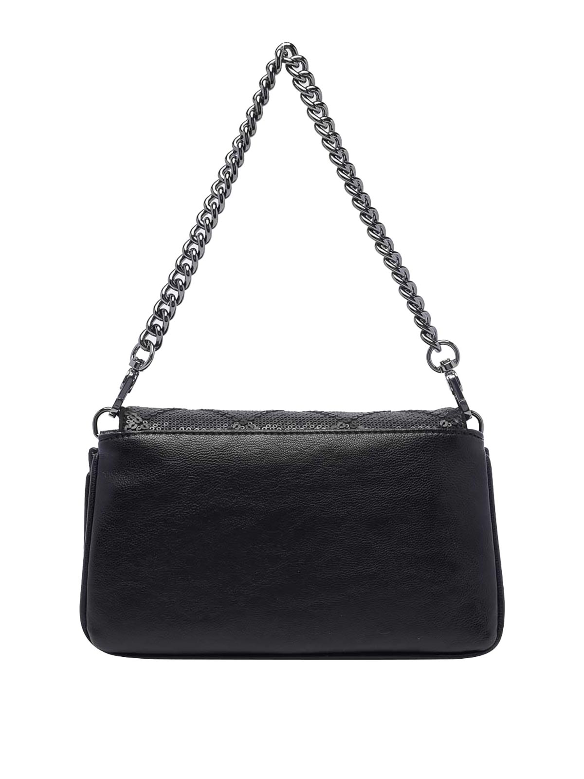 Shop Liu •jo Medium Logo Crossbody Bag In Black