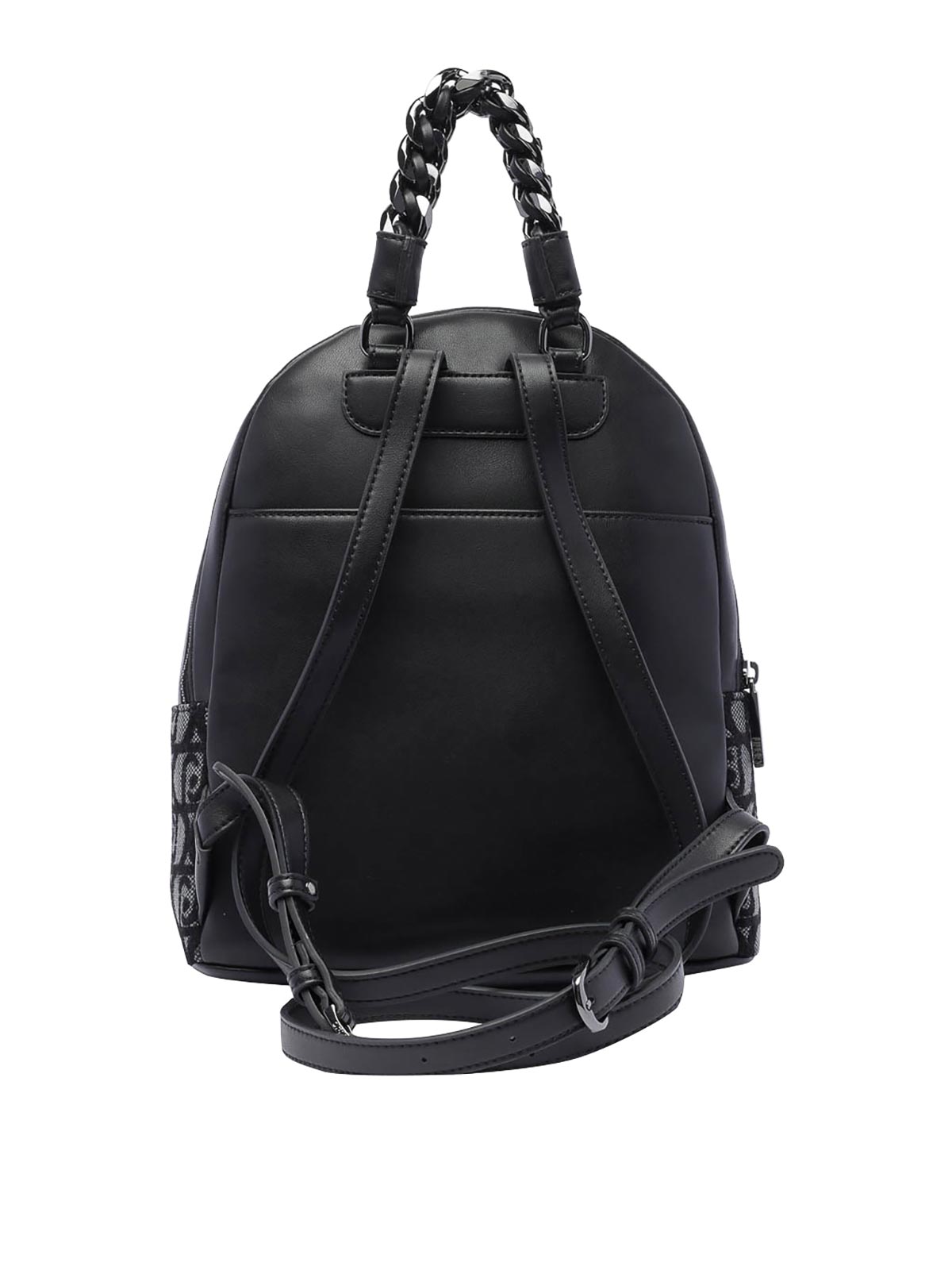 Shop Liu •jo Medium Logo Backpack In Black