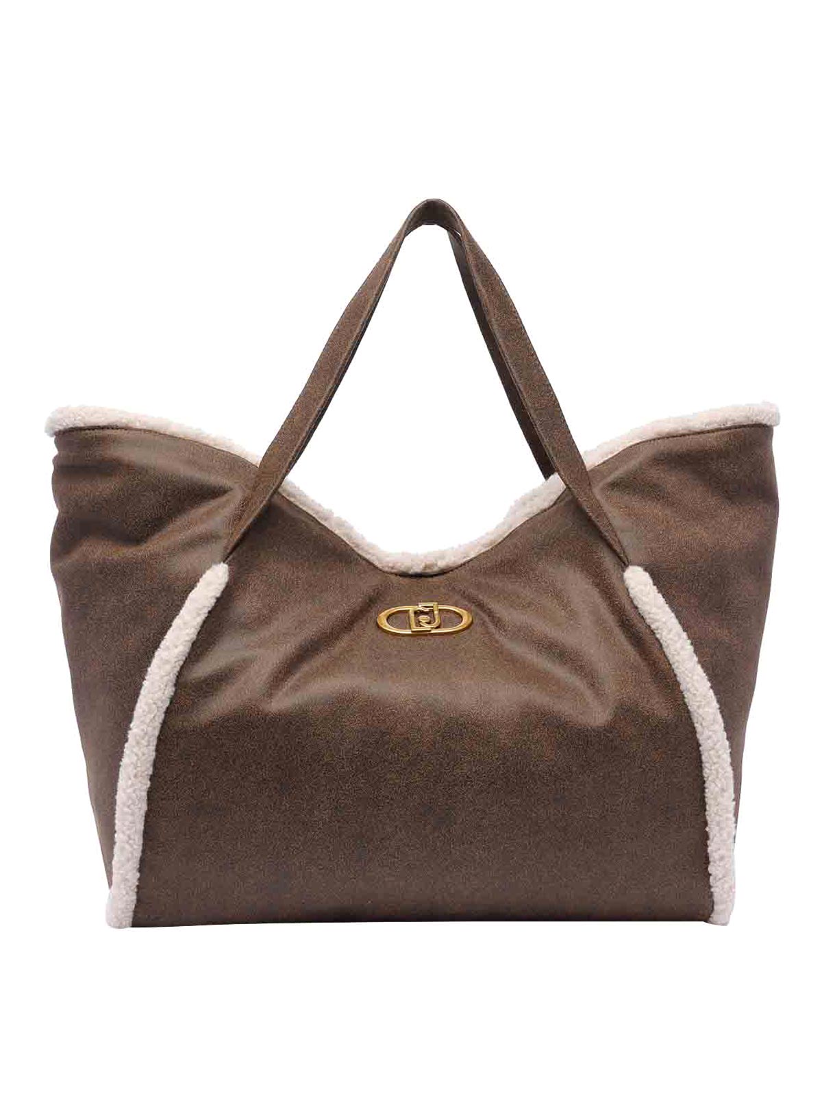 Liu •jo Logo Large Tote Bag In Brown