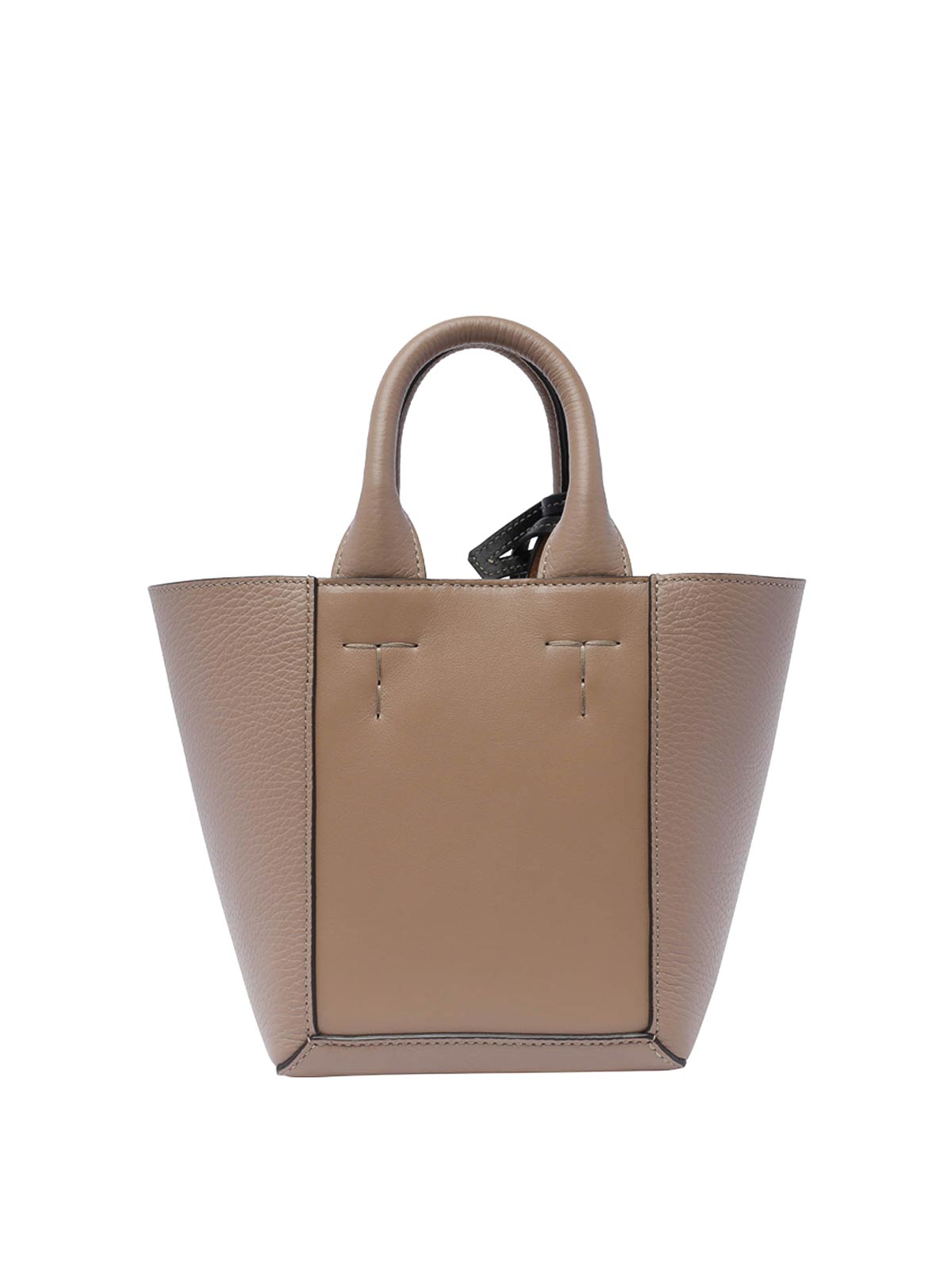 Shop Tod's Tods Double Up Shopping Bag In Beige