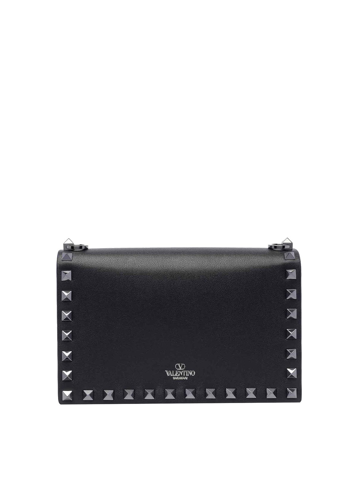 Shop Valentino Mini Rockstud Crossbody Bag In Black