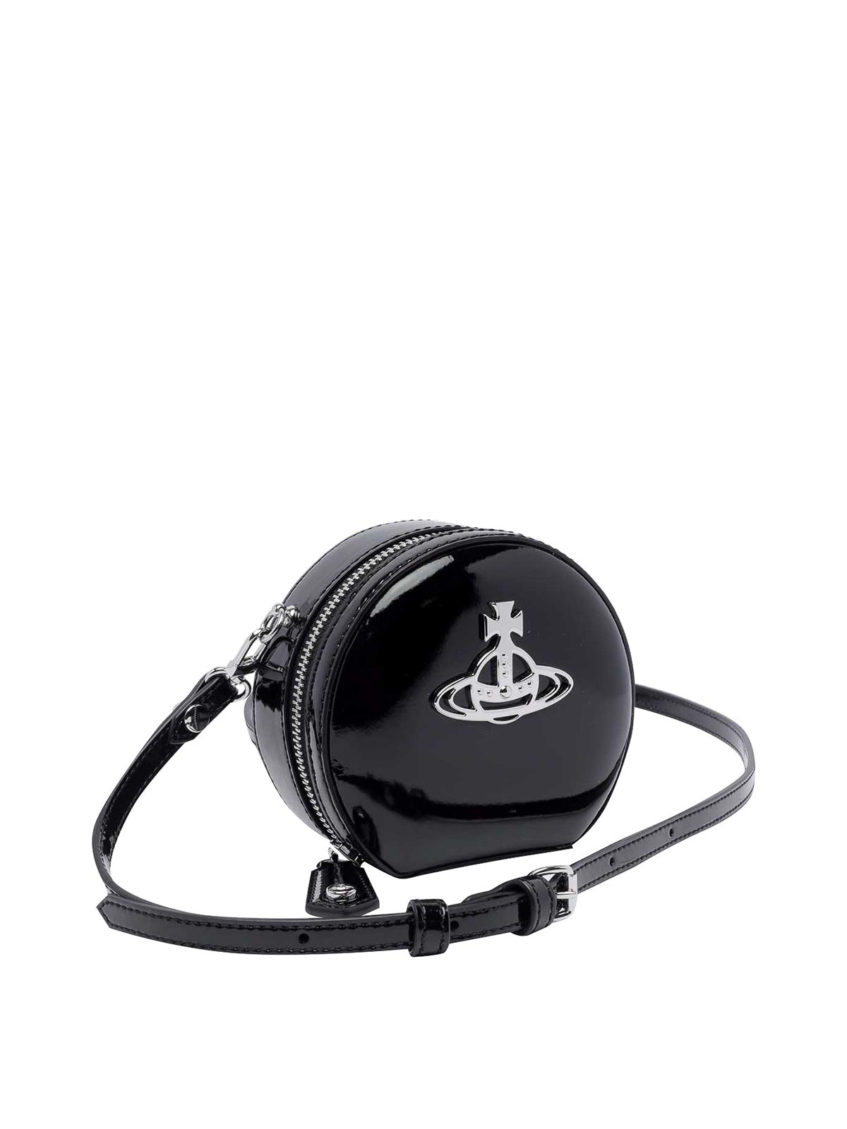 Shop Vivienne Westwood Mini Round Crossbody Bag In Black