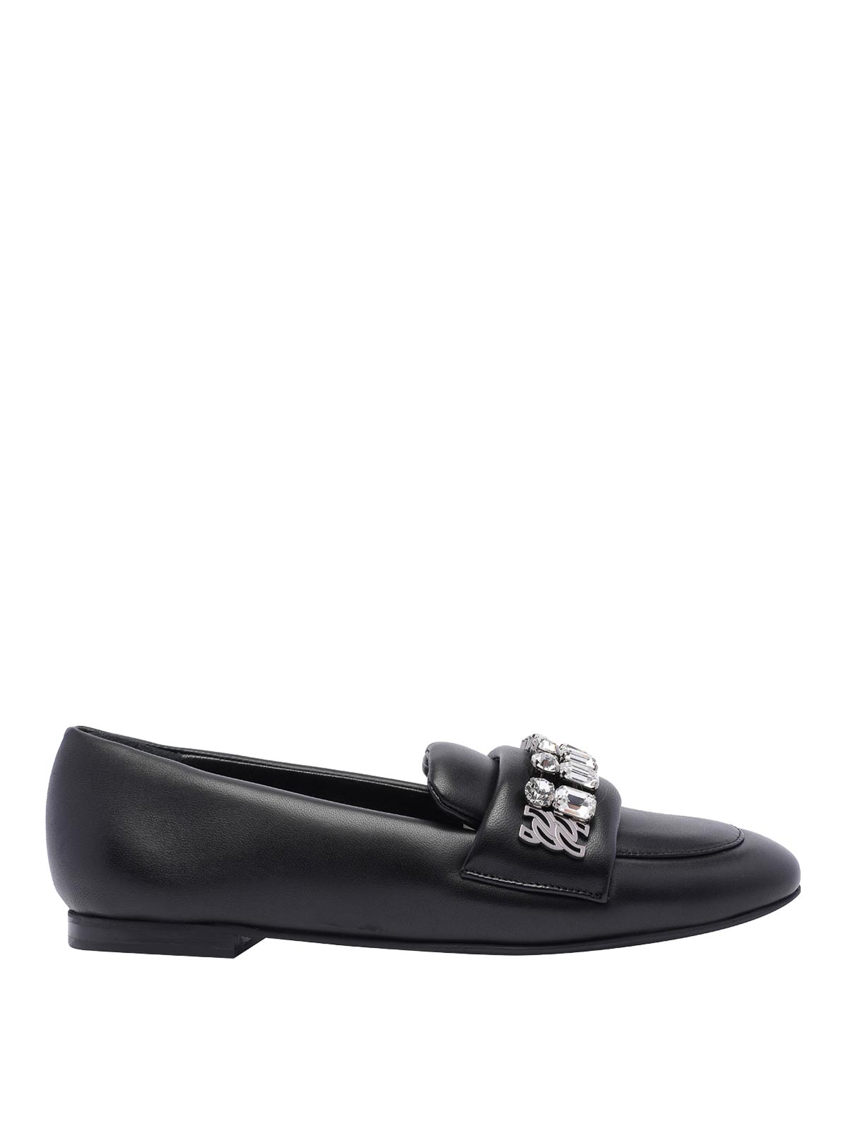 Shop Casadei Slippers In Black