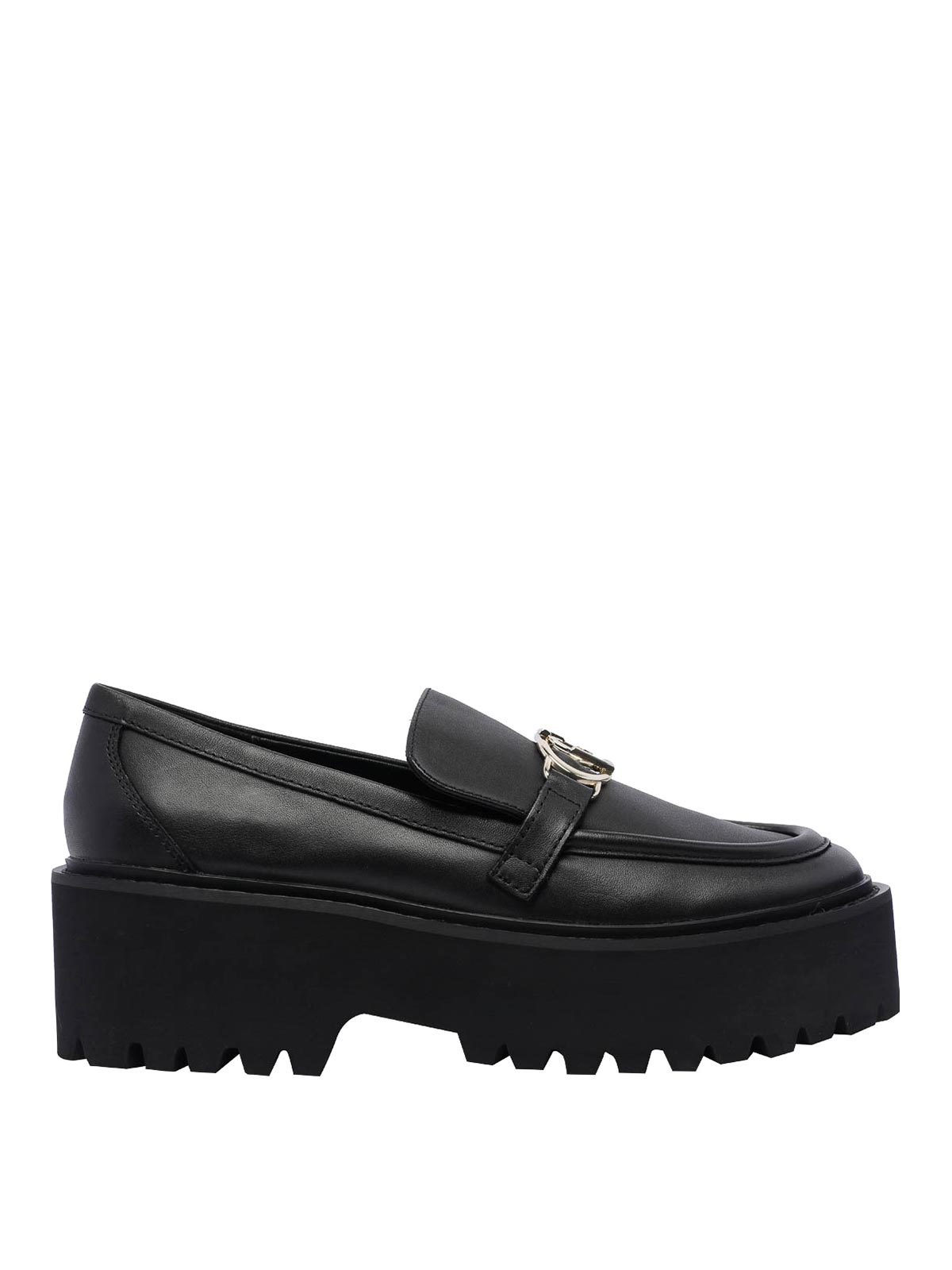 Shop Liu •jo Black Forty Loafers