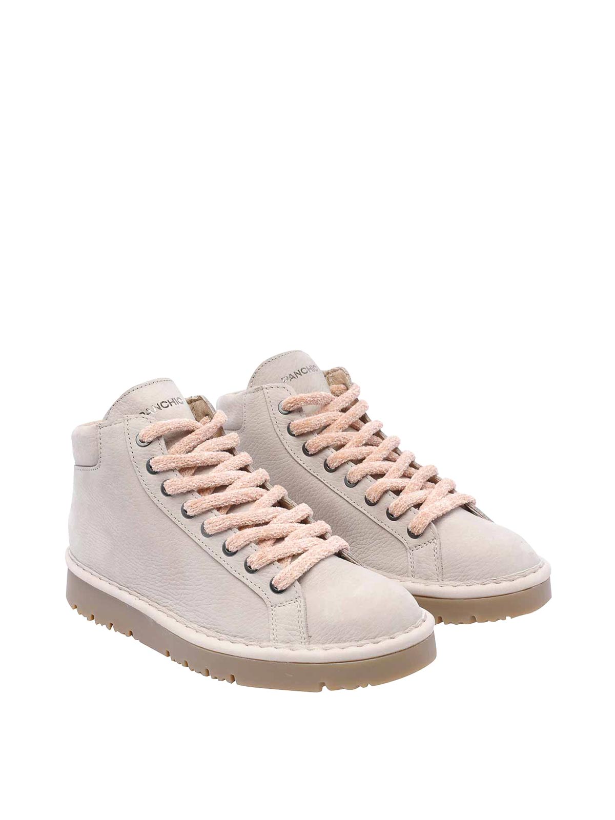 Shop Pànchic Laced Up Shoes In Beige