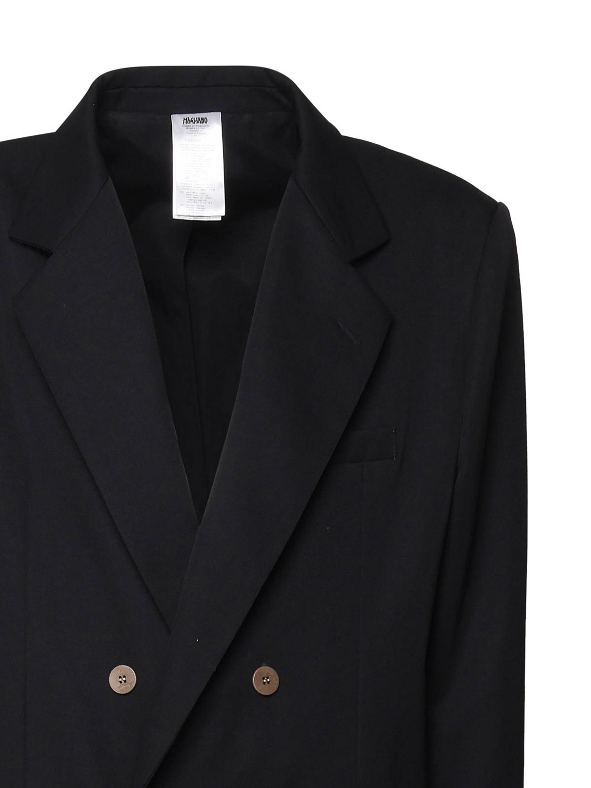 Magliano Double-Breasted Long Coat - Black - Men|S88004607LR0709