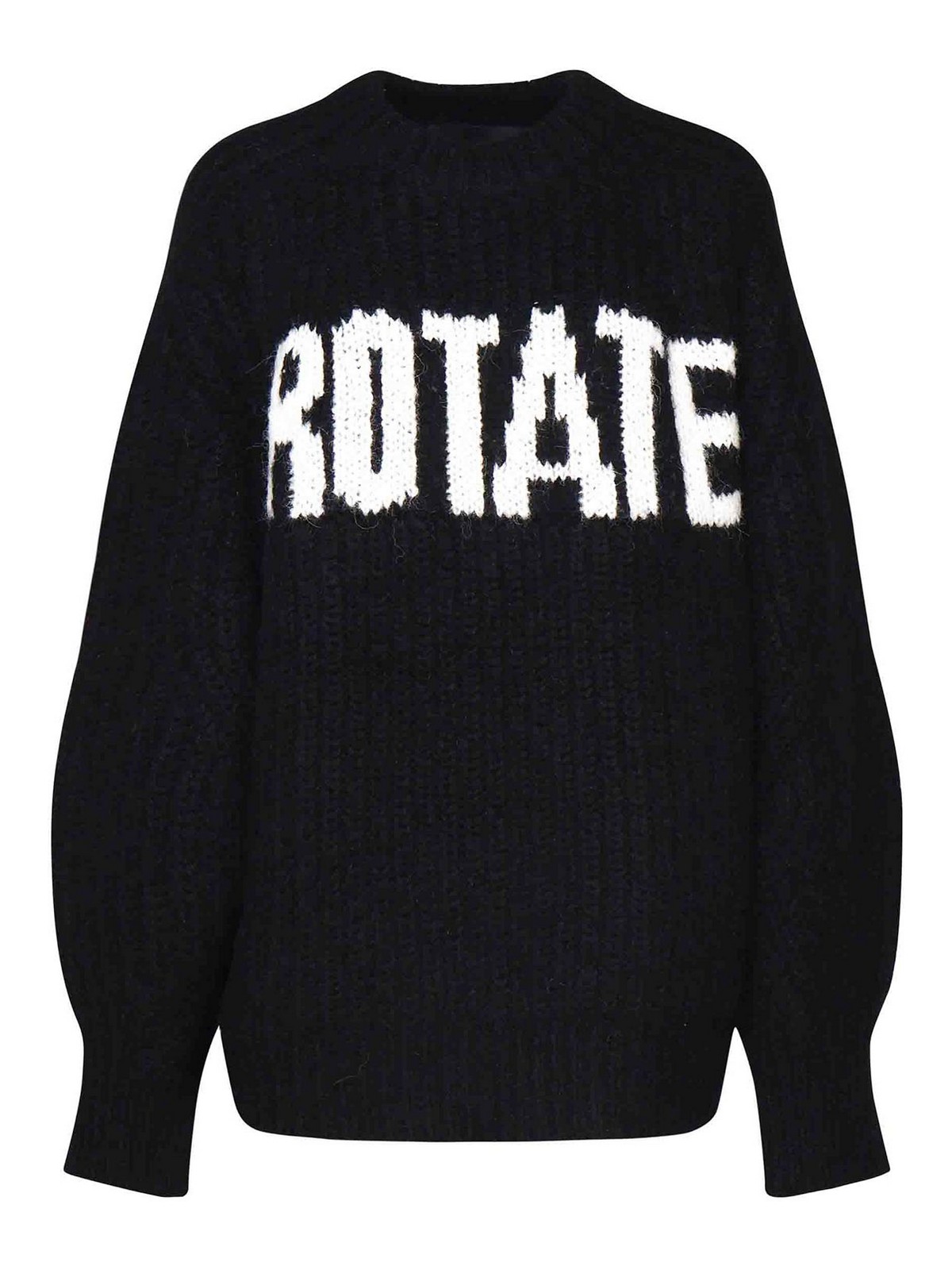 Rotate Birger Christensen Cotton Sweatshirt In Black