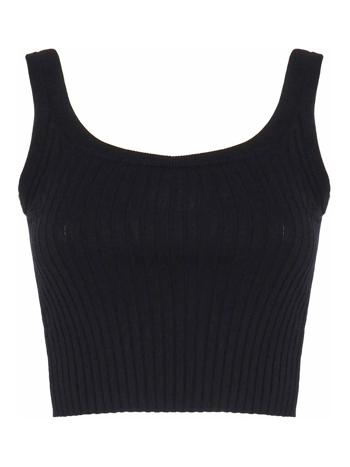 Sportmax Cropped-top Mit Rundem Ausschnitt In Black