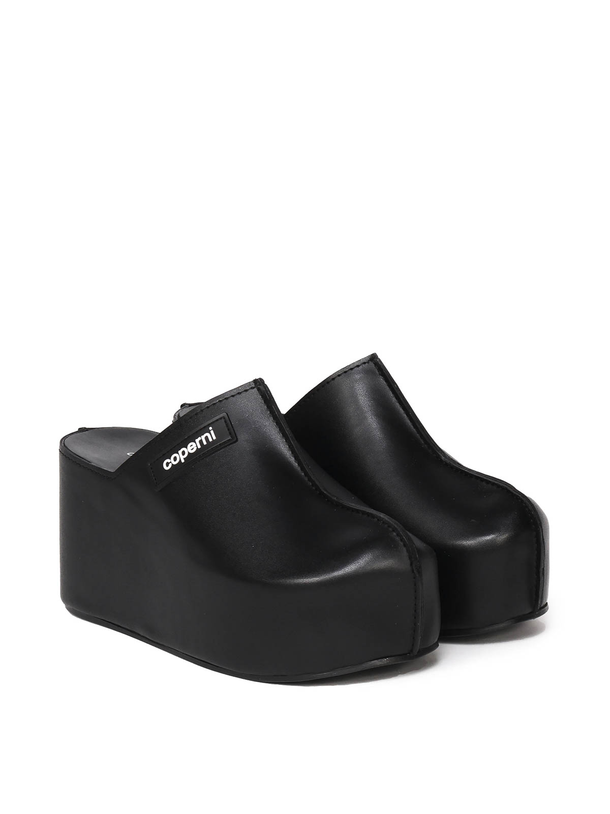 【関税込み】Coperni ブラック ロゴ ミュール Coperni ロゴ ミュール | ブラック | FARFETCH JP