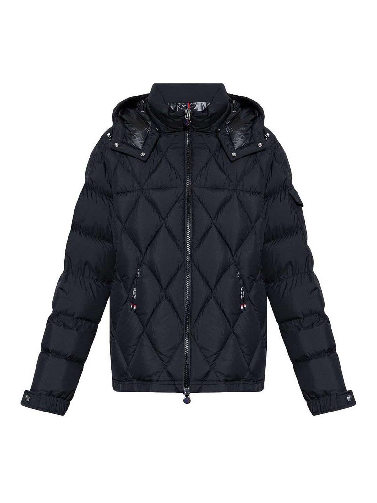 Moncler Averole Hooded Short Down Jacket In Black