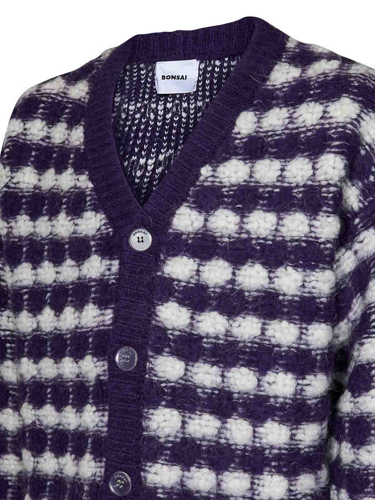 Shop Bonsai Boxy Fit Cardigan In Purple