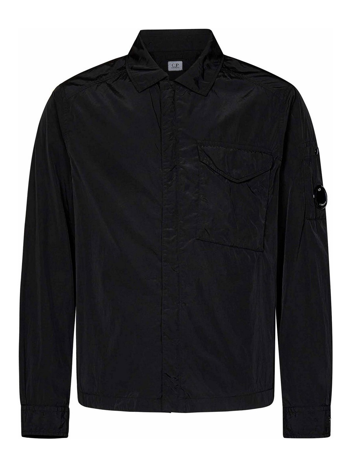 Shop C.p. Company Black Nylon Overshirt