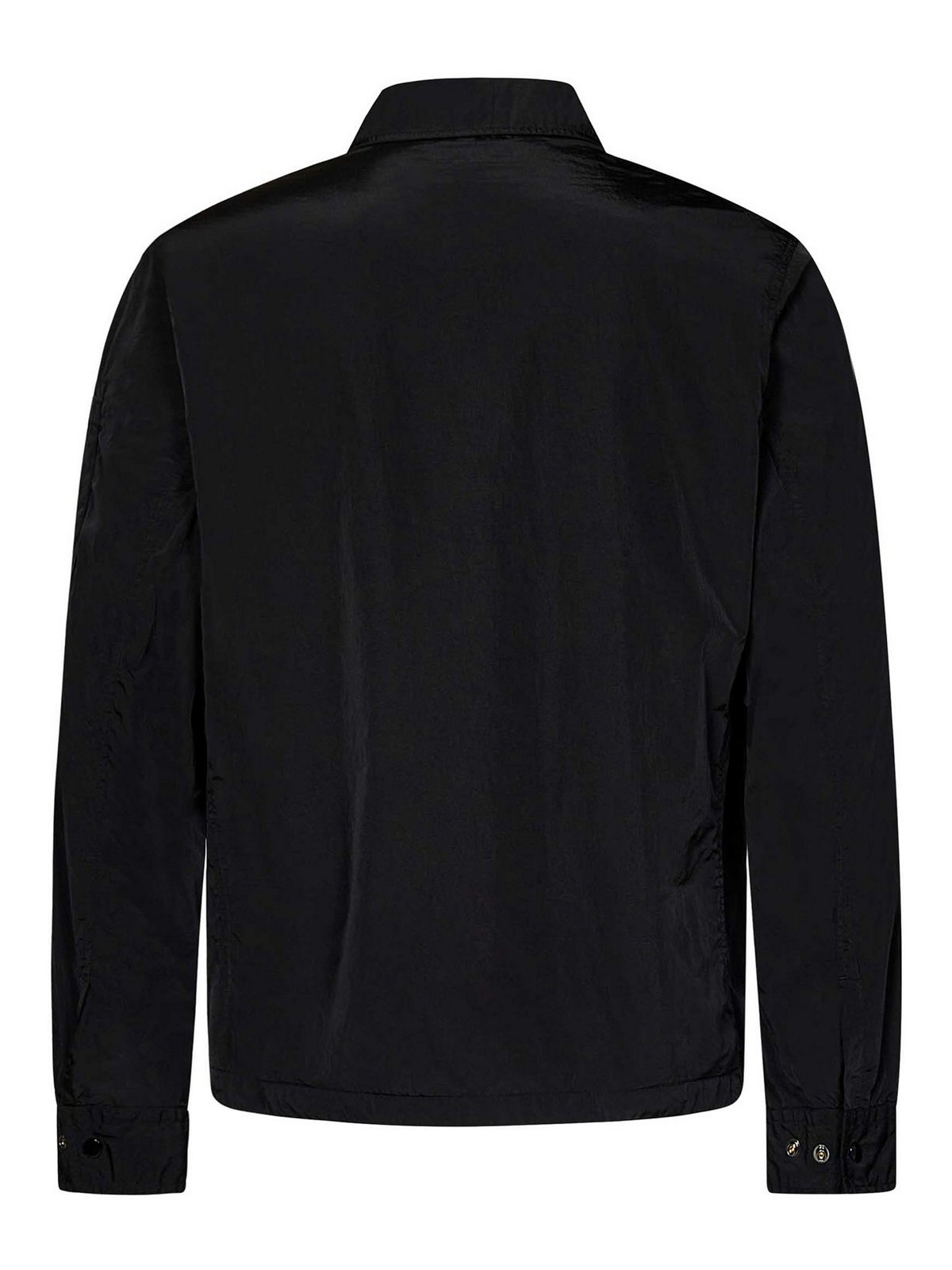 Shop C.p. Company Black Nylon Overshirt