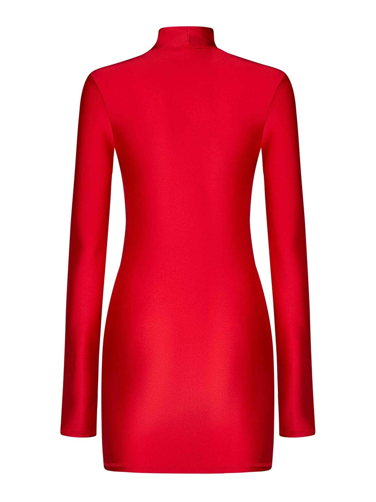 Shop Coperni Short High-neck Dress In Red