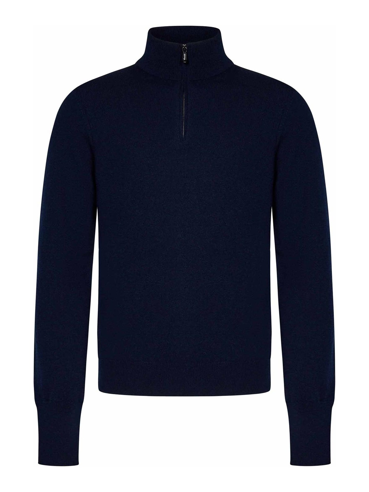 Shop Drumohr Navy Blue Cashmere Knit Turtleneck Sweater Wi