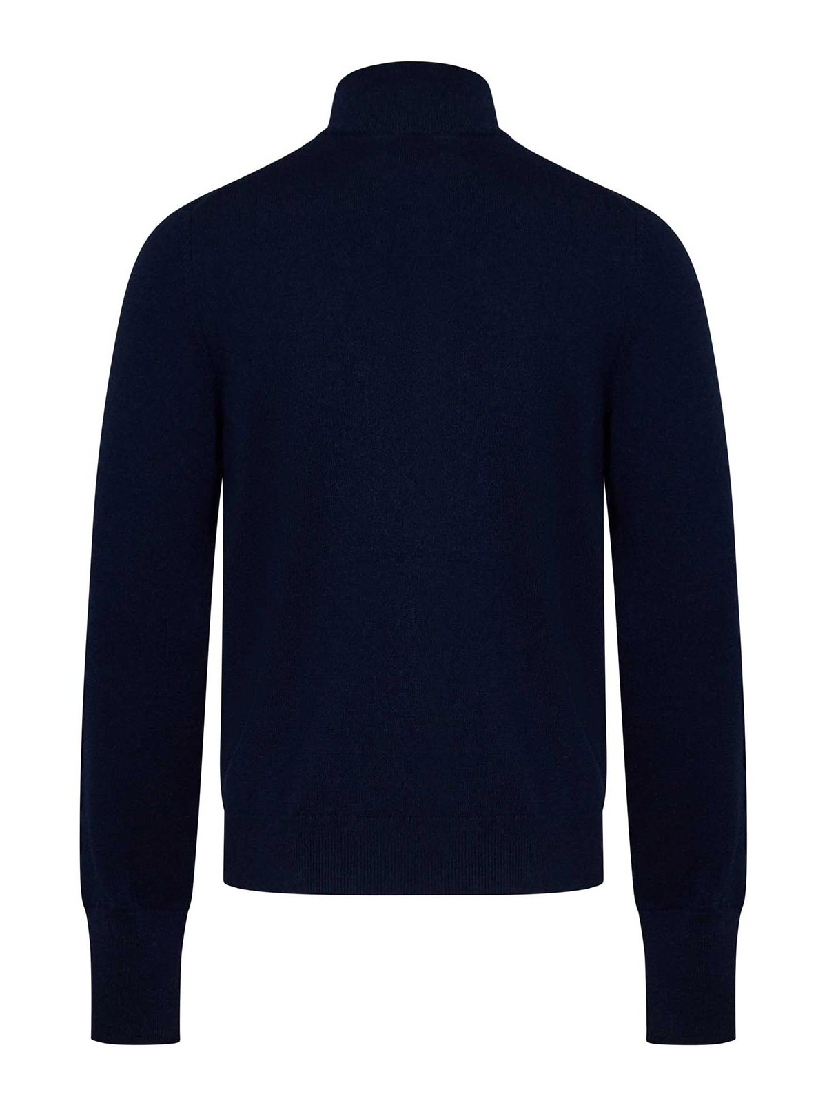 Shop Drumohr Navy Blue Cashmere Knit Turtleneck Sweater Wi