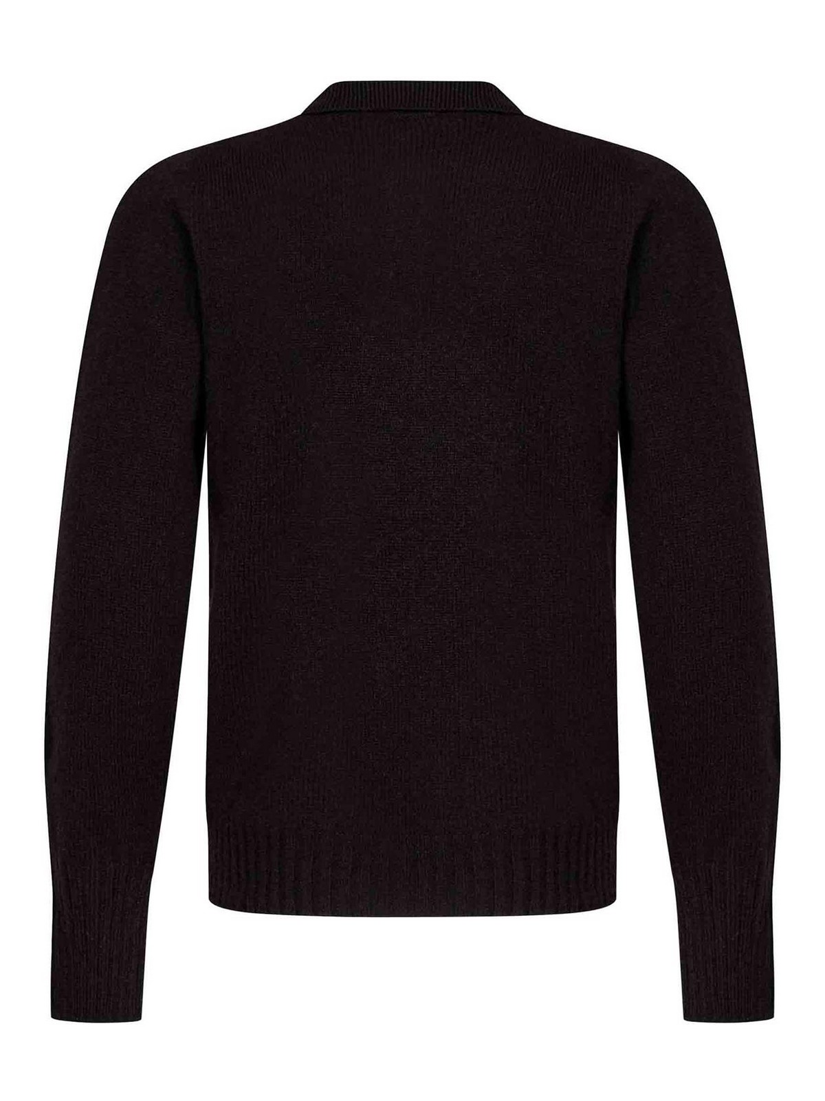 Shop Drumohr Long-sleeved Polo Shirt In Brown