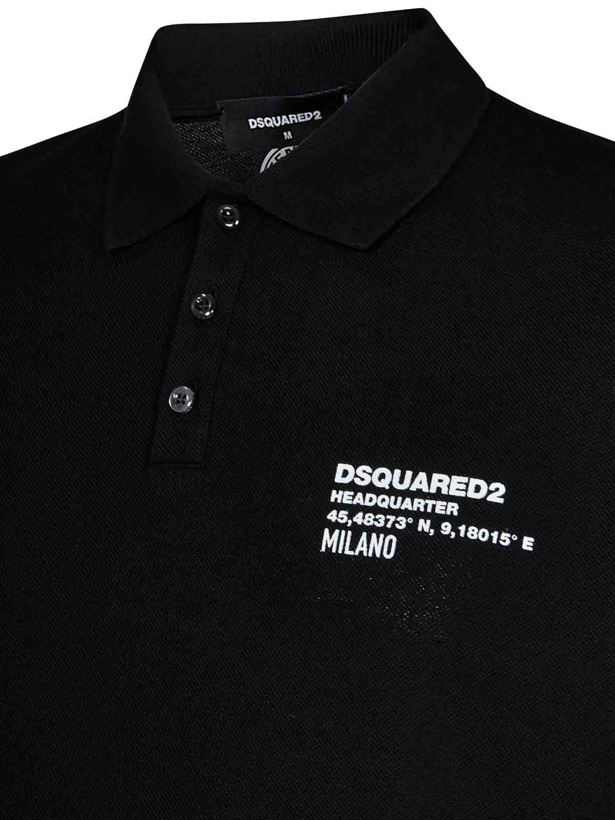 Shop Dsquared2 Tennis Fit Polo In Black