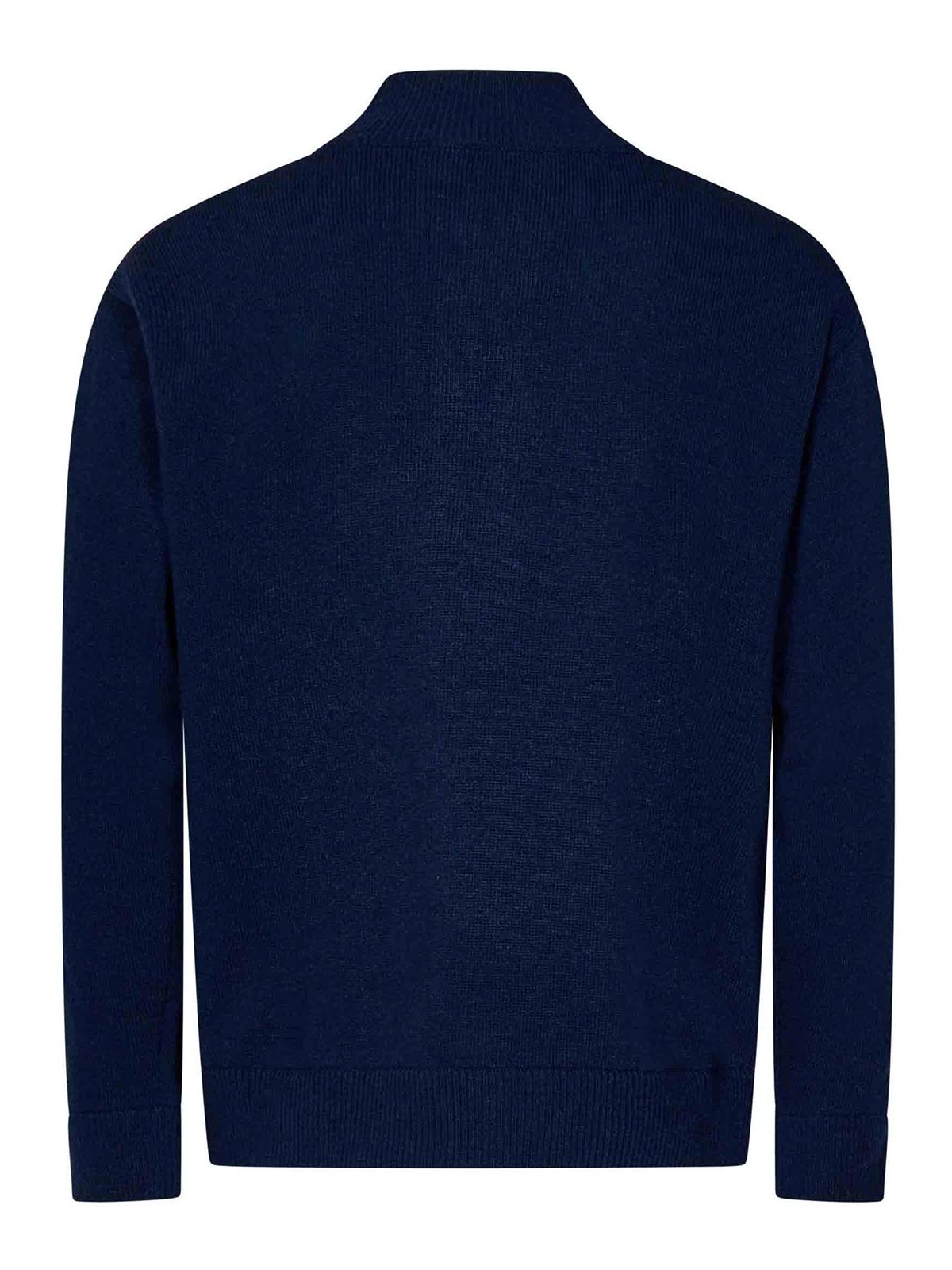 Shop Dsquared2 Blue Tricot Wool Blend Zip-up Cardigan