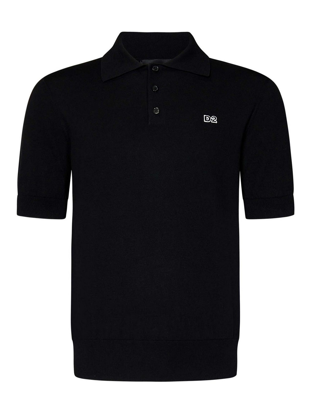 Shop Dsquared2 Short-sleeved Polo Shirt In Black