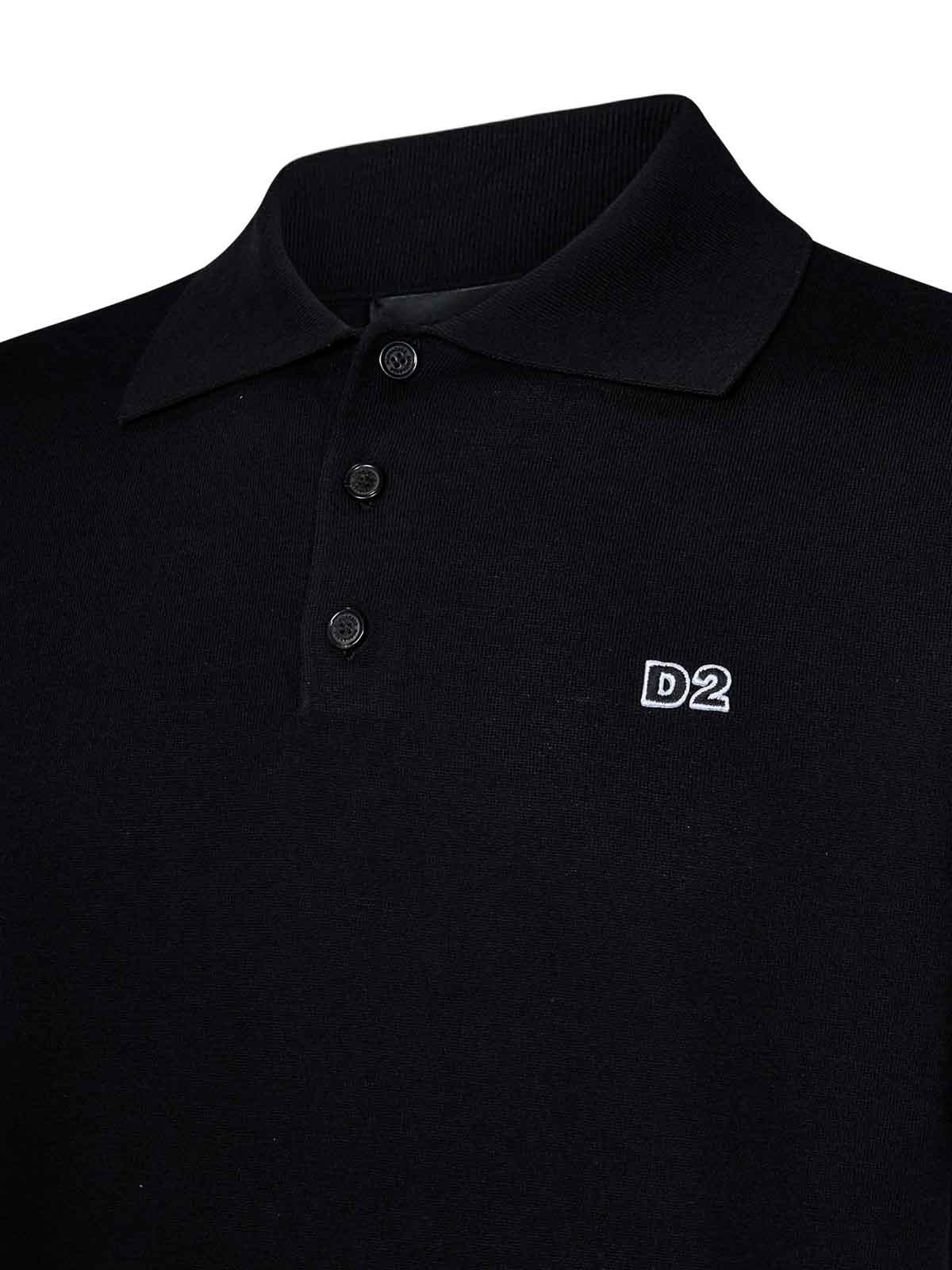 Shop Dsquared2 Short-sleeved Polo Shirt In Black