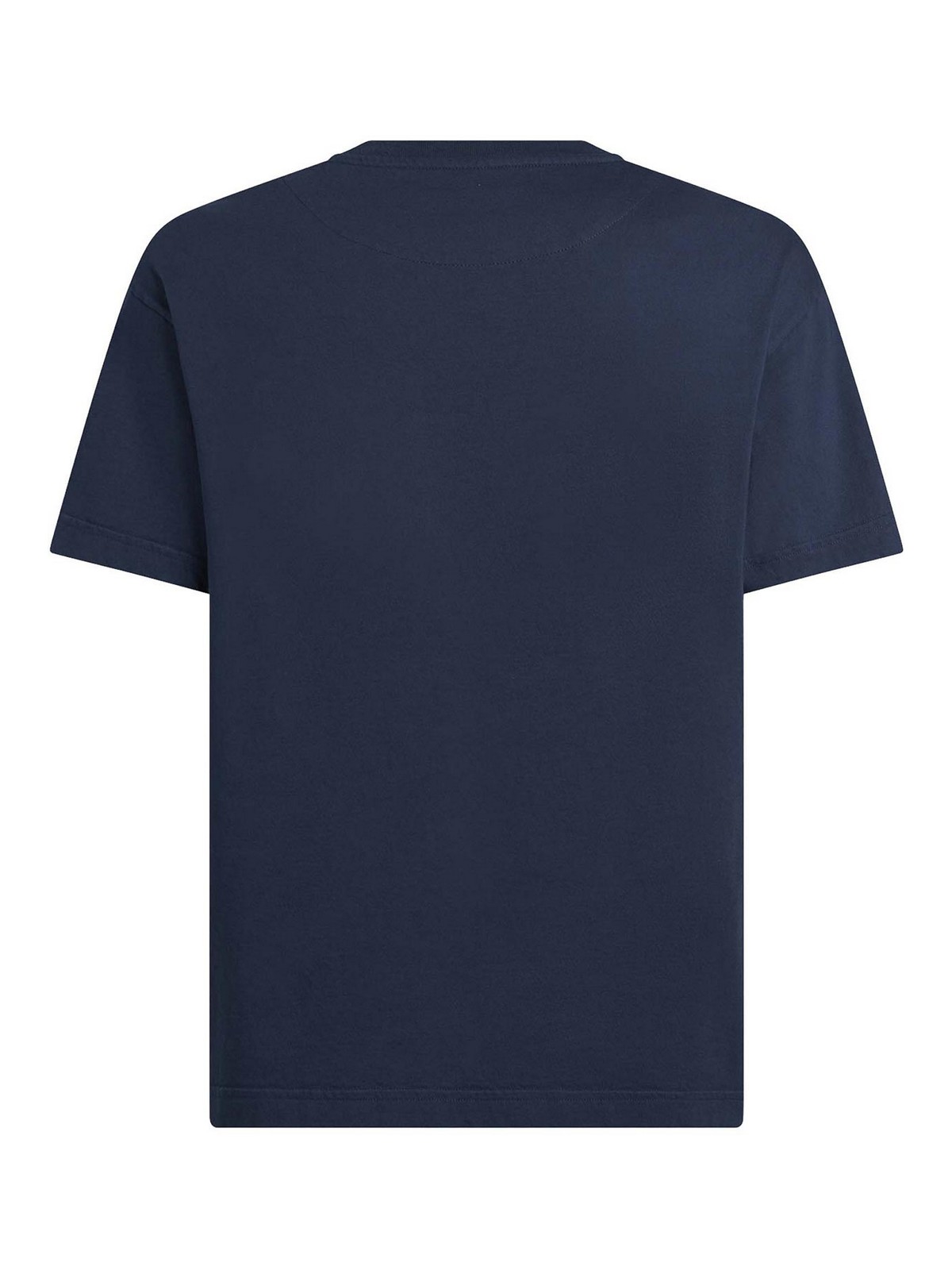 Shop Etro Navy Blue Cotton Jersey T-shirt