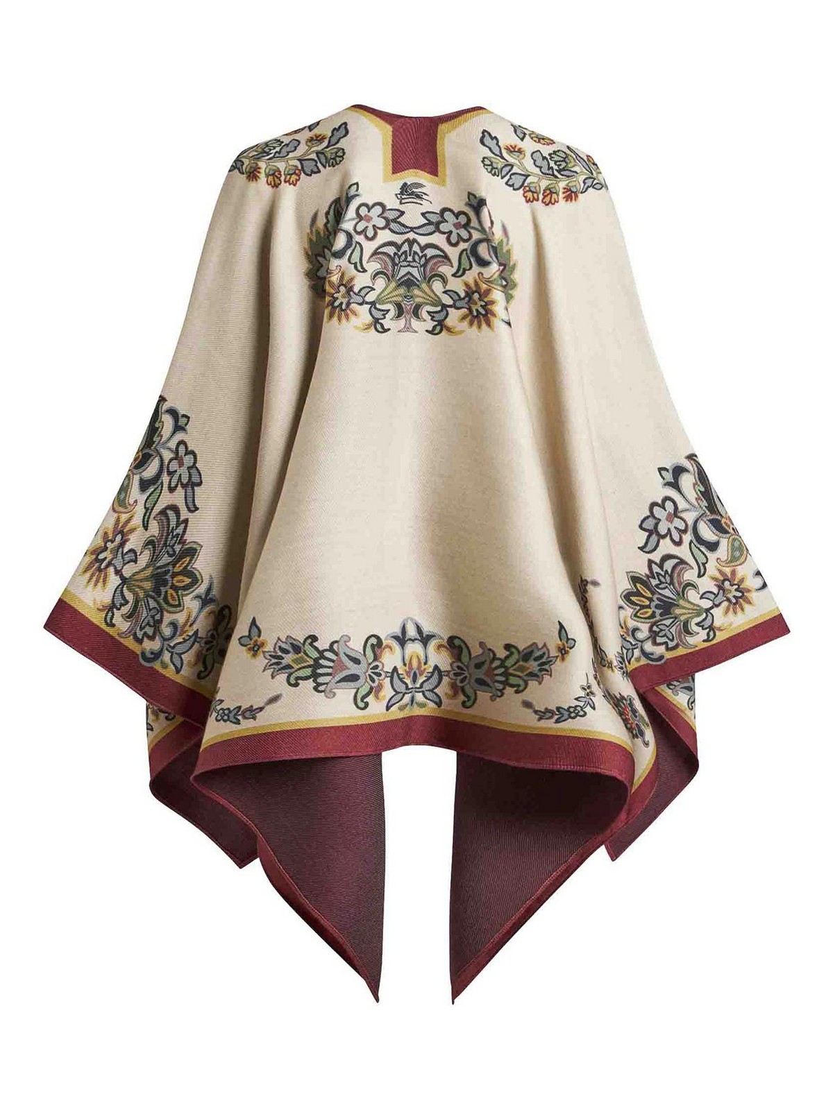 Shop Etro Beige Wool Blend Cape