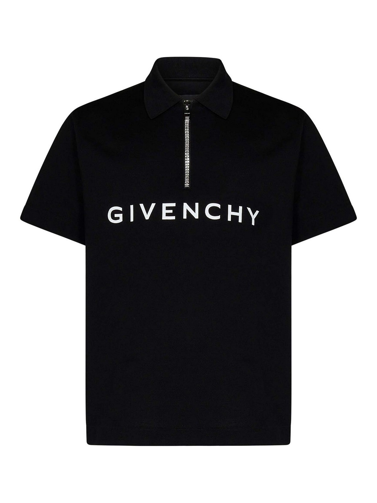 Shop Givenchy Cotton Polo In Black