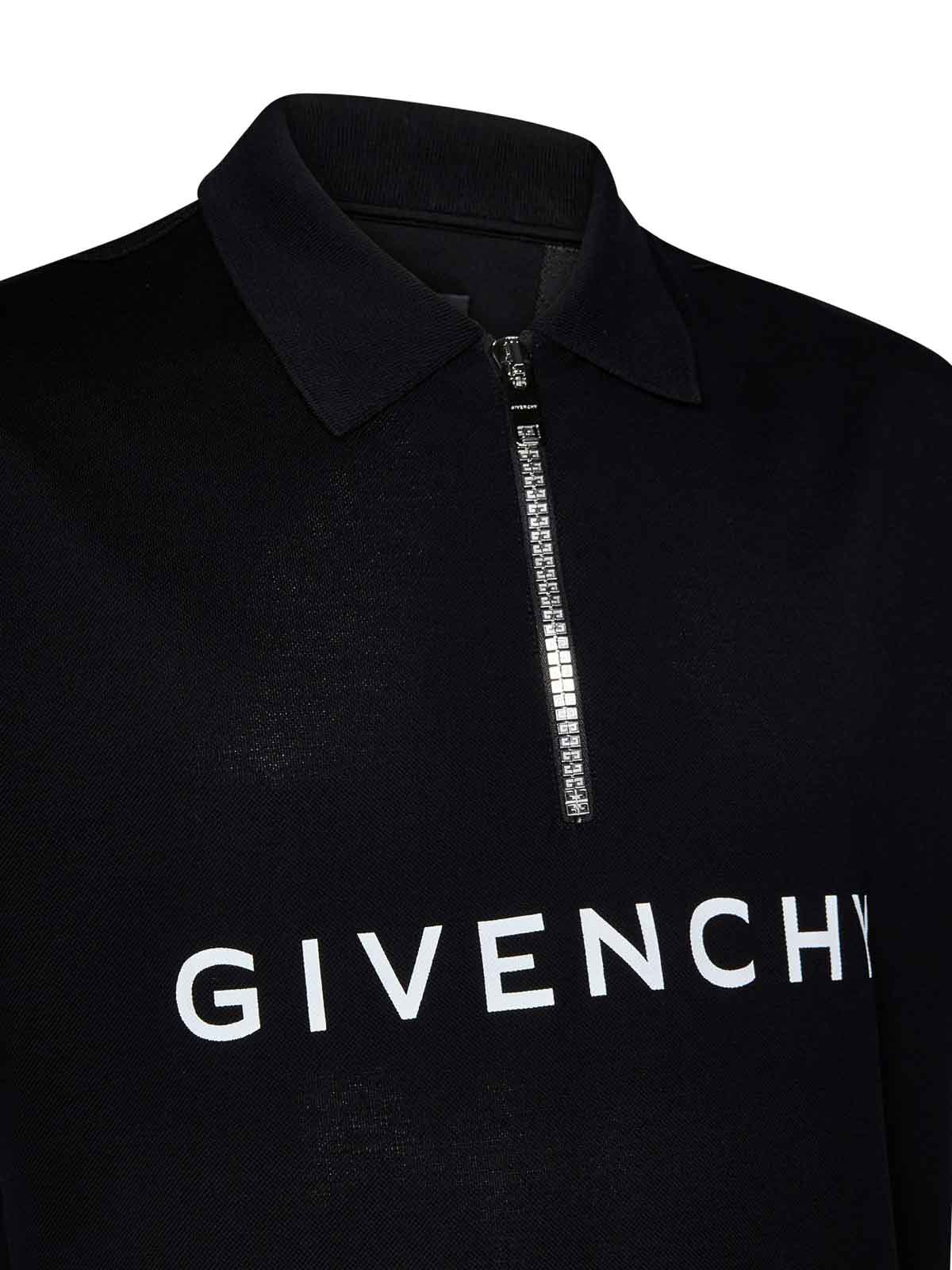 Shop Givenchy Cotton Polo In Black