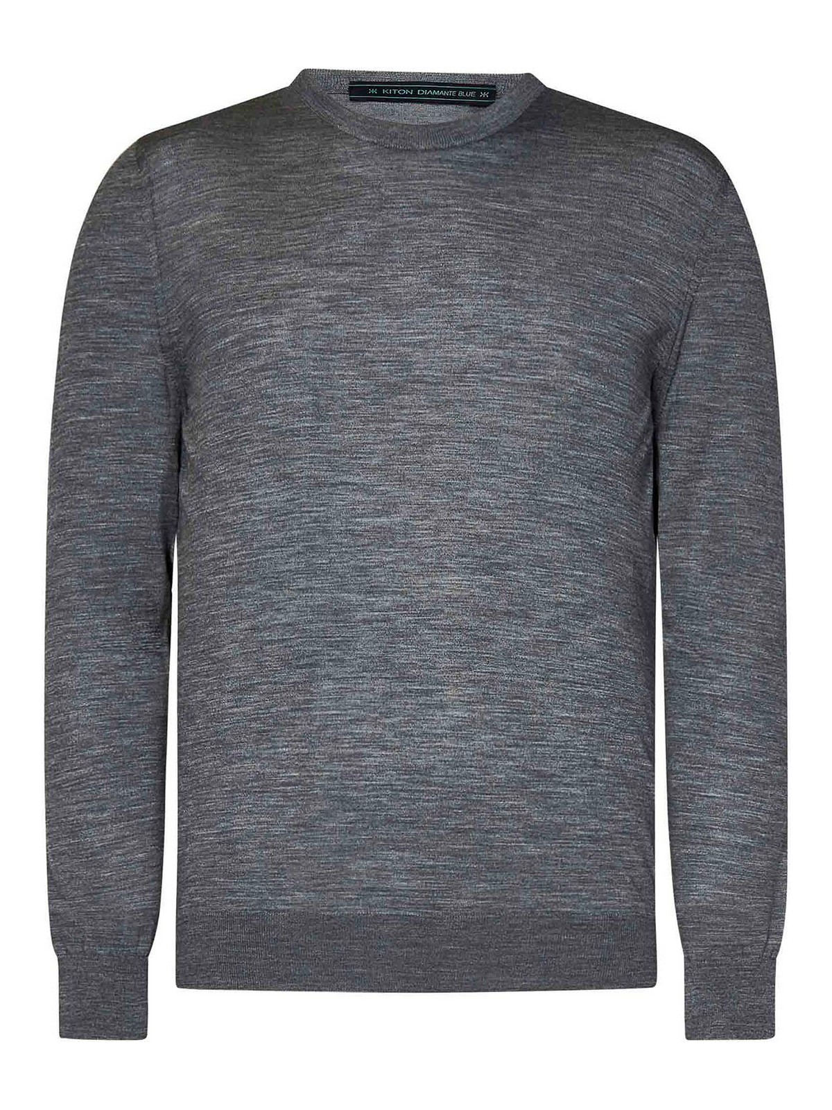 Shop Kiton Crew Necks In Grey