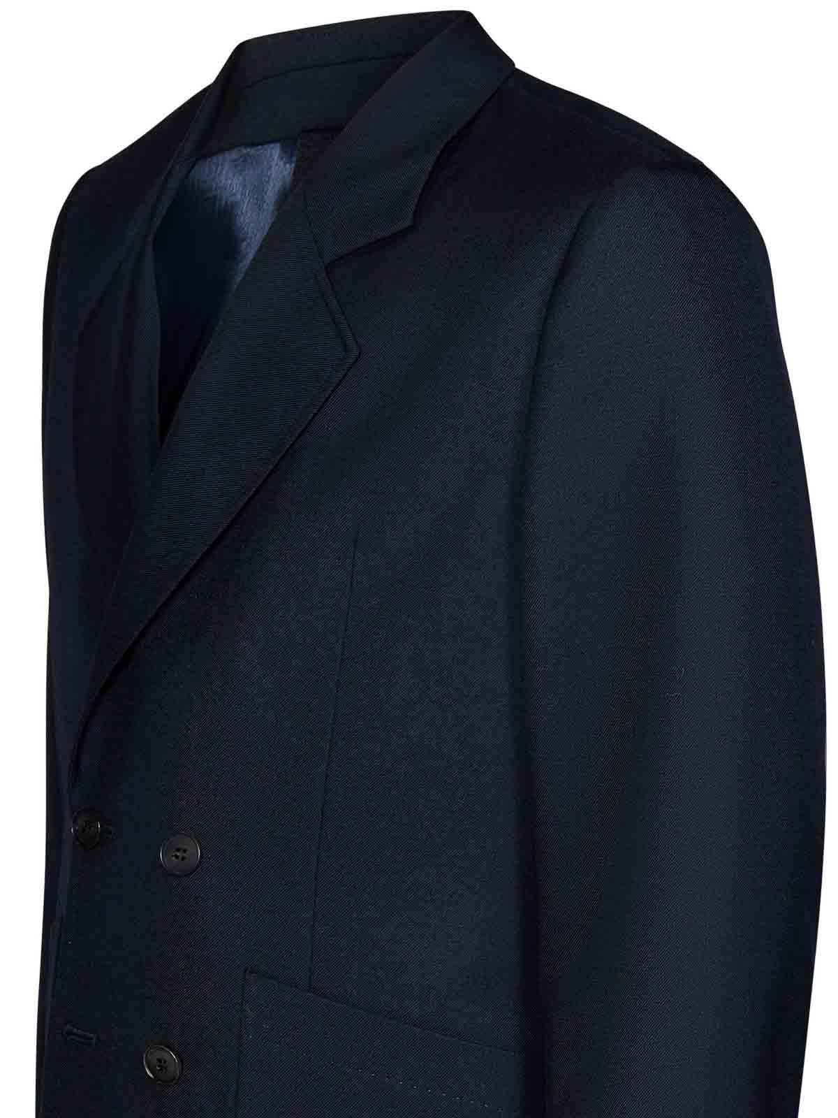 Shop Low Brand Double-breasted Blazer In Blue