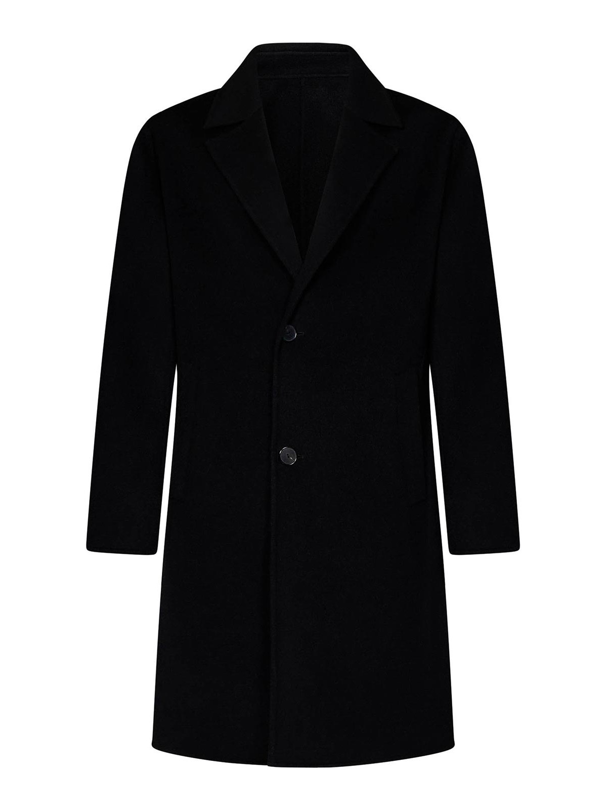 Shop Low Brand Single-breasted Coat In Black