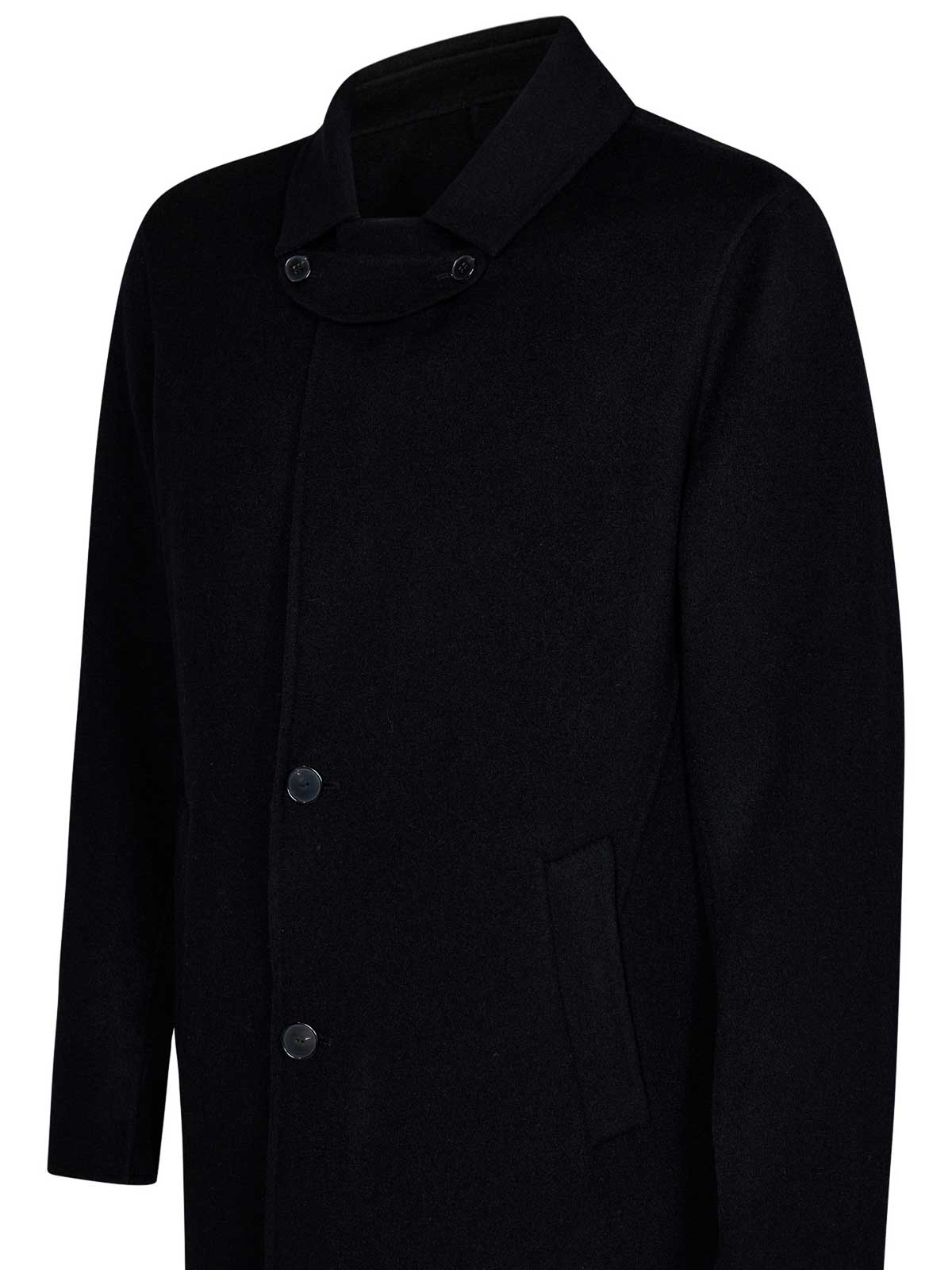 Shop Low Brand Single-breasted Coat In Black