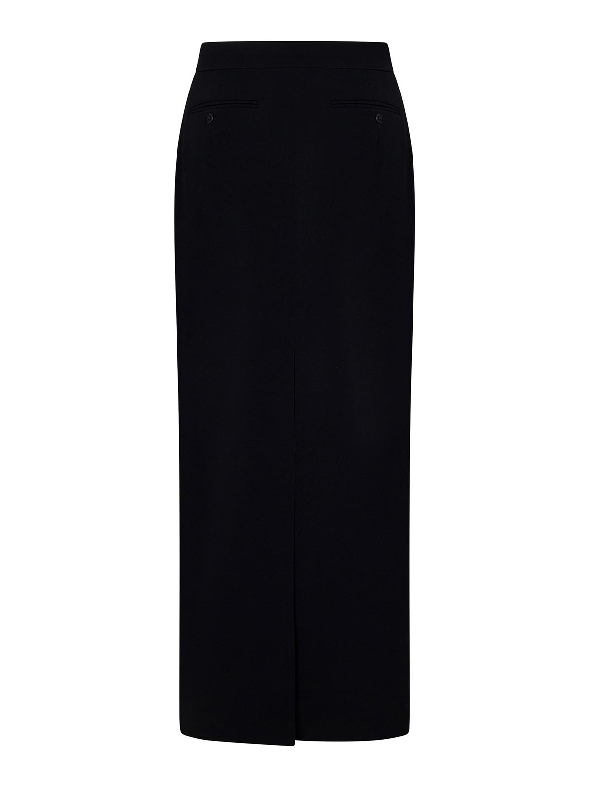 Shop Max Mara Lemma Black Heavy Cady Long Skirt