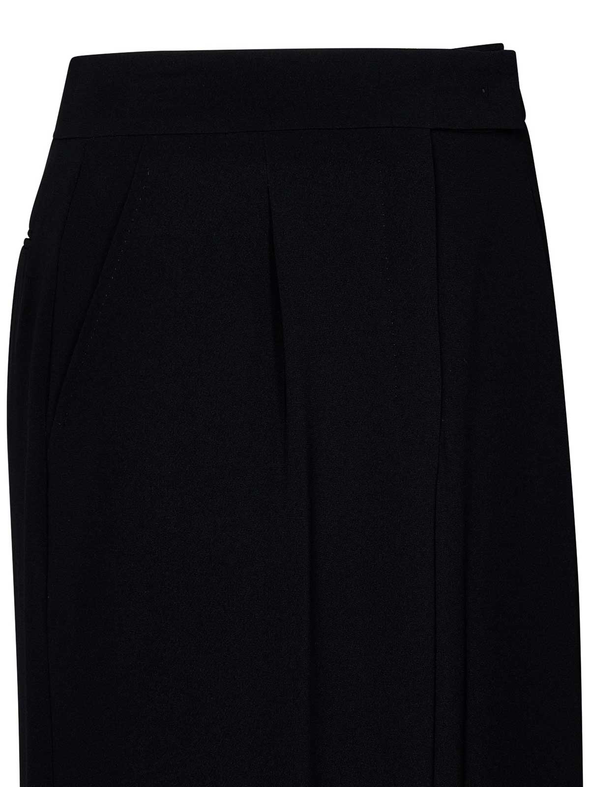 Shop Max Mara Lemma Black Heavy Cady Long Skirt