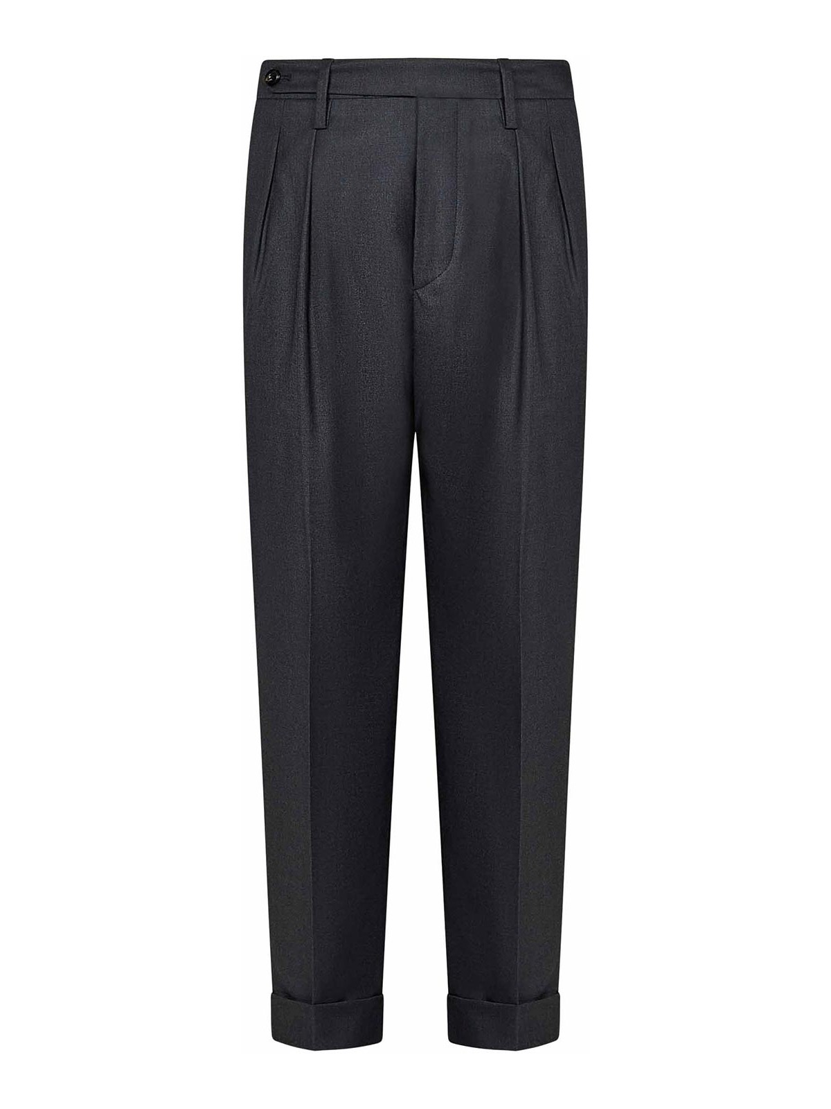 Shop Michael Coal Grey Stretch Viscose Blend Mc Trousers